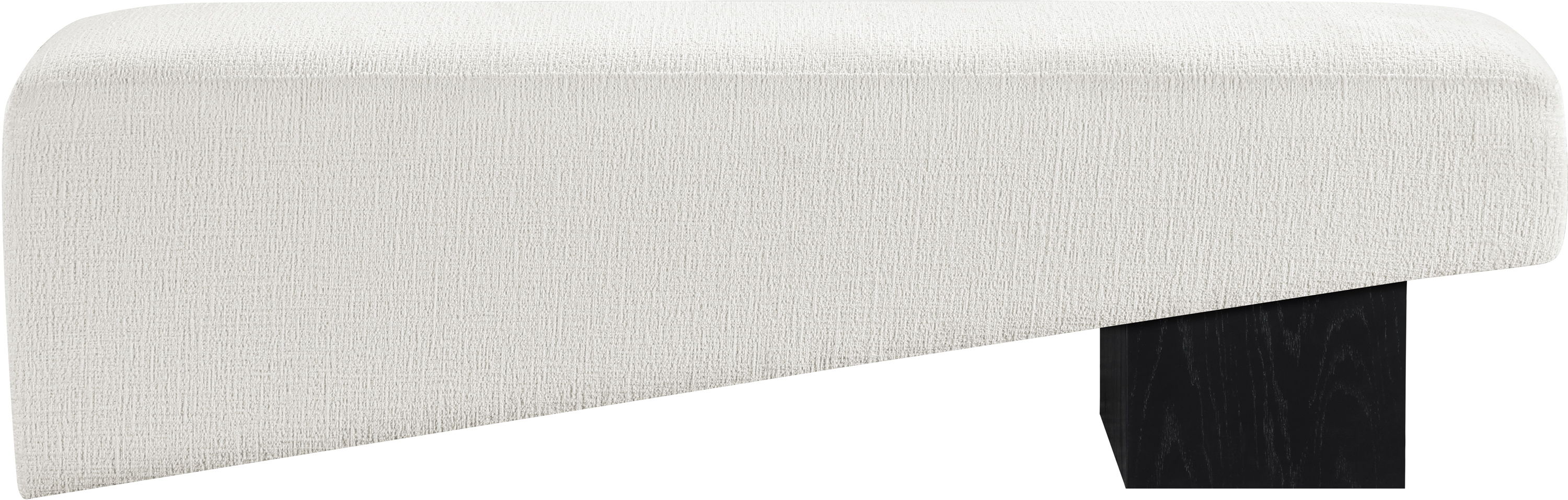 Alora - Bench With Black Base - Cream