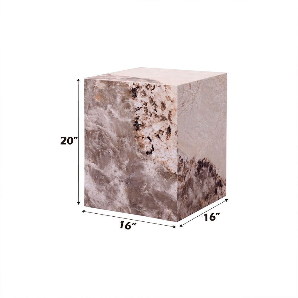 Fultan - End Table - Engineered Stone, pink, view 5