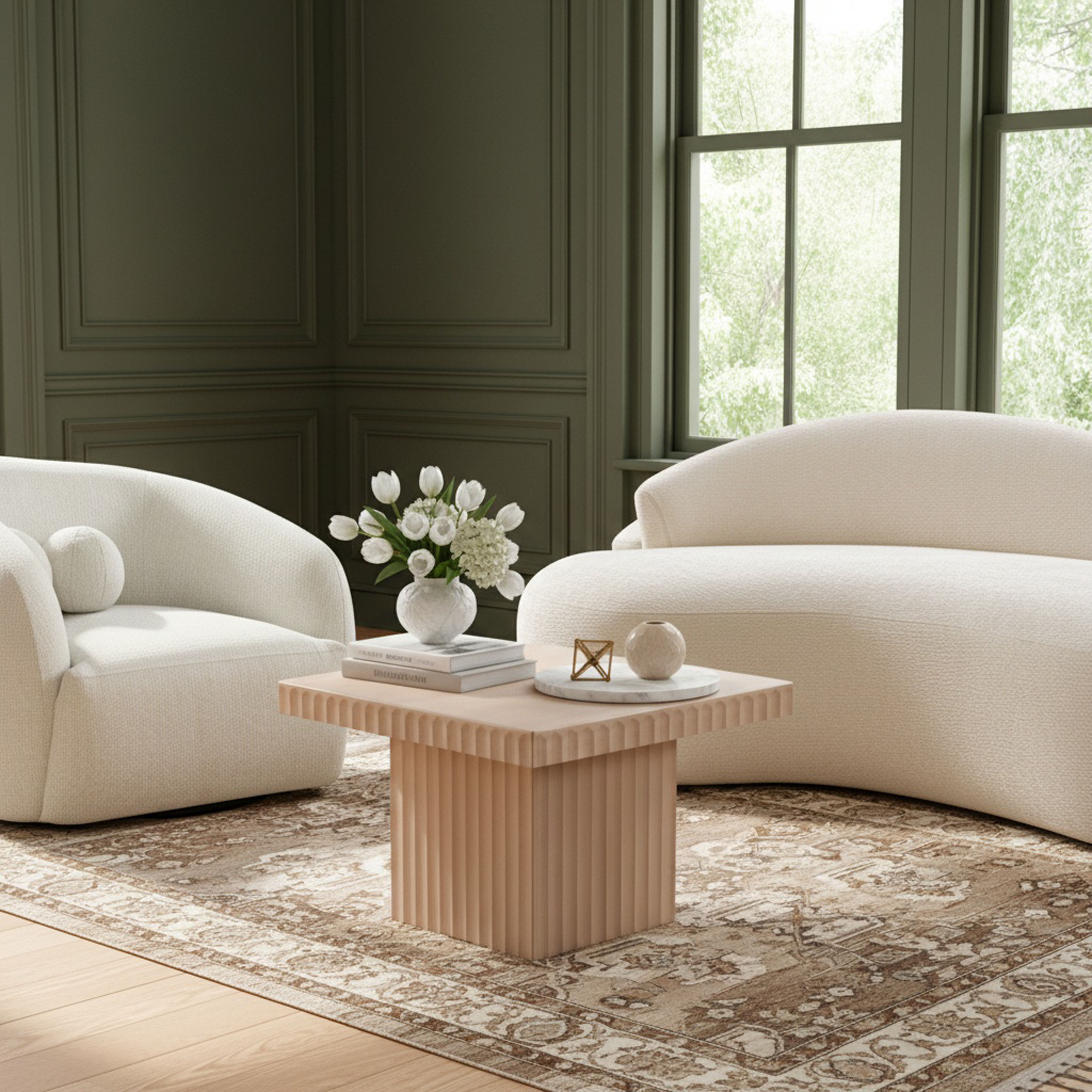 Spencer - 15" Oak Veneer Coffee Table - Natural