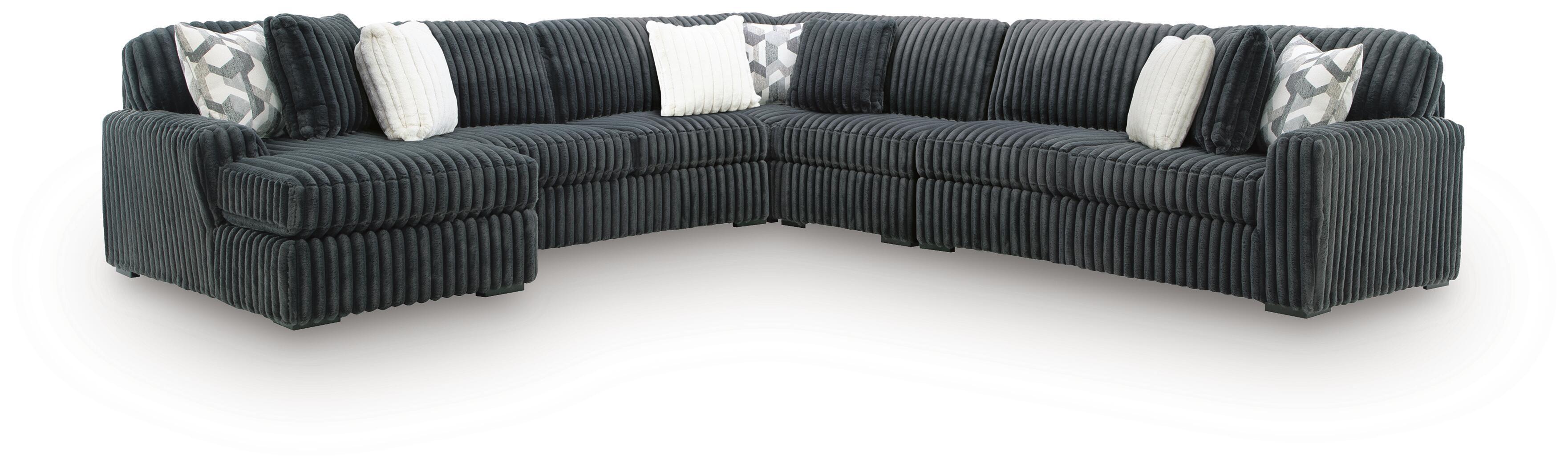 5 Pc · Sectional With LAF Corner Chaise And RAF Sofa