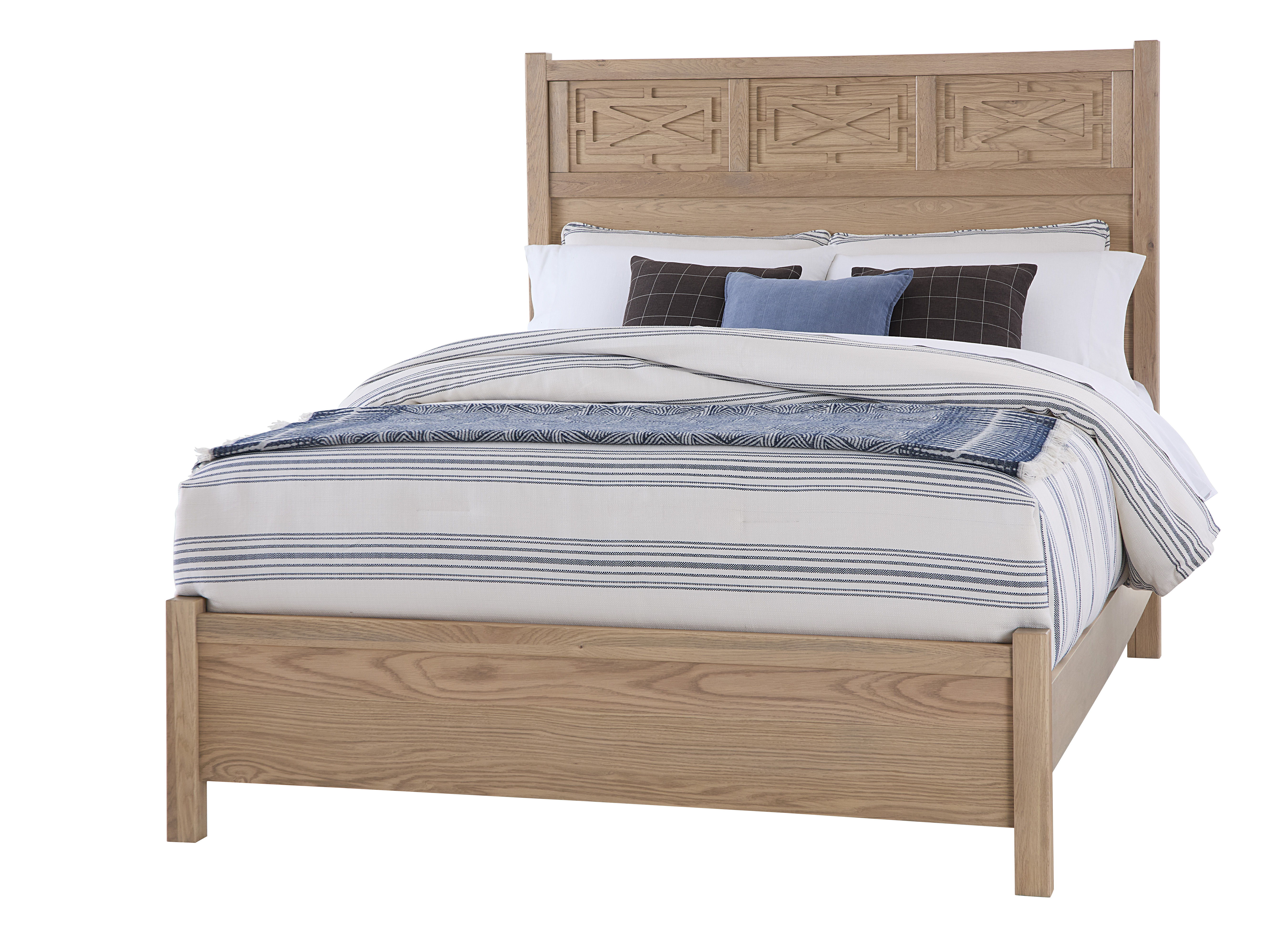 Vaughan-Bassett Tide & Timber - California King - Fretwork Panel Bed - Clear Oak