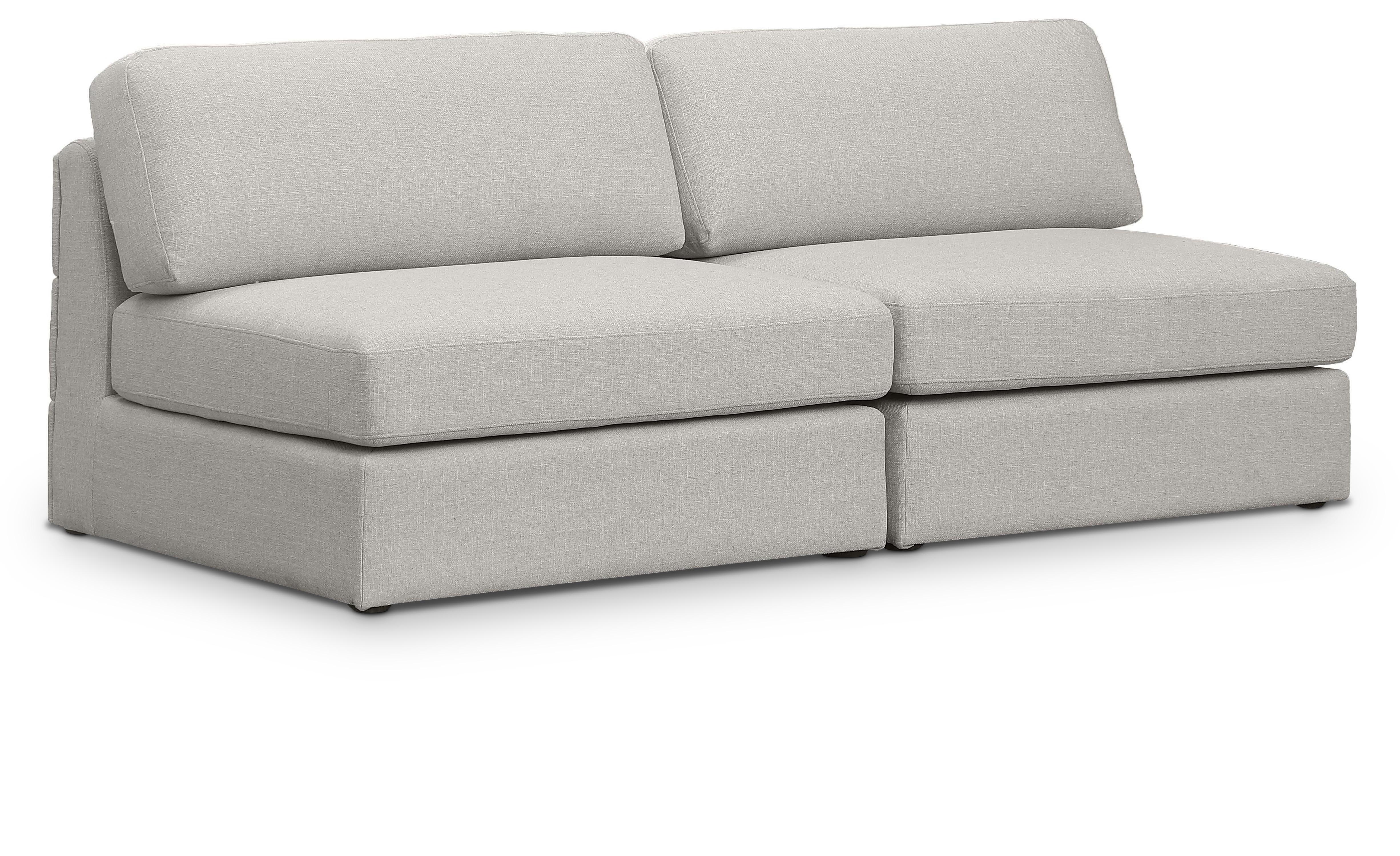 Beckham - Modular 2 Seat Armless Sofa - Beige