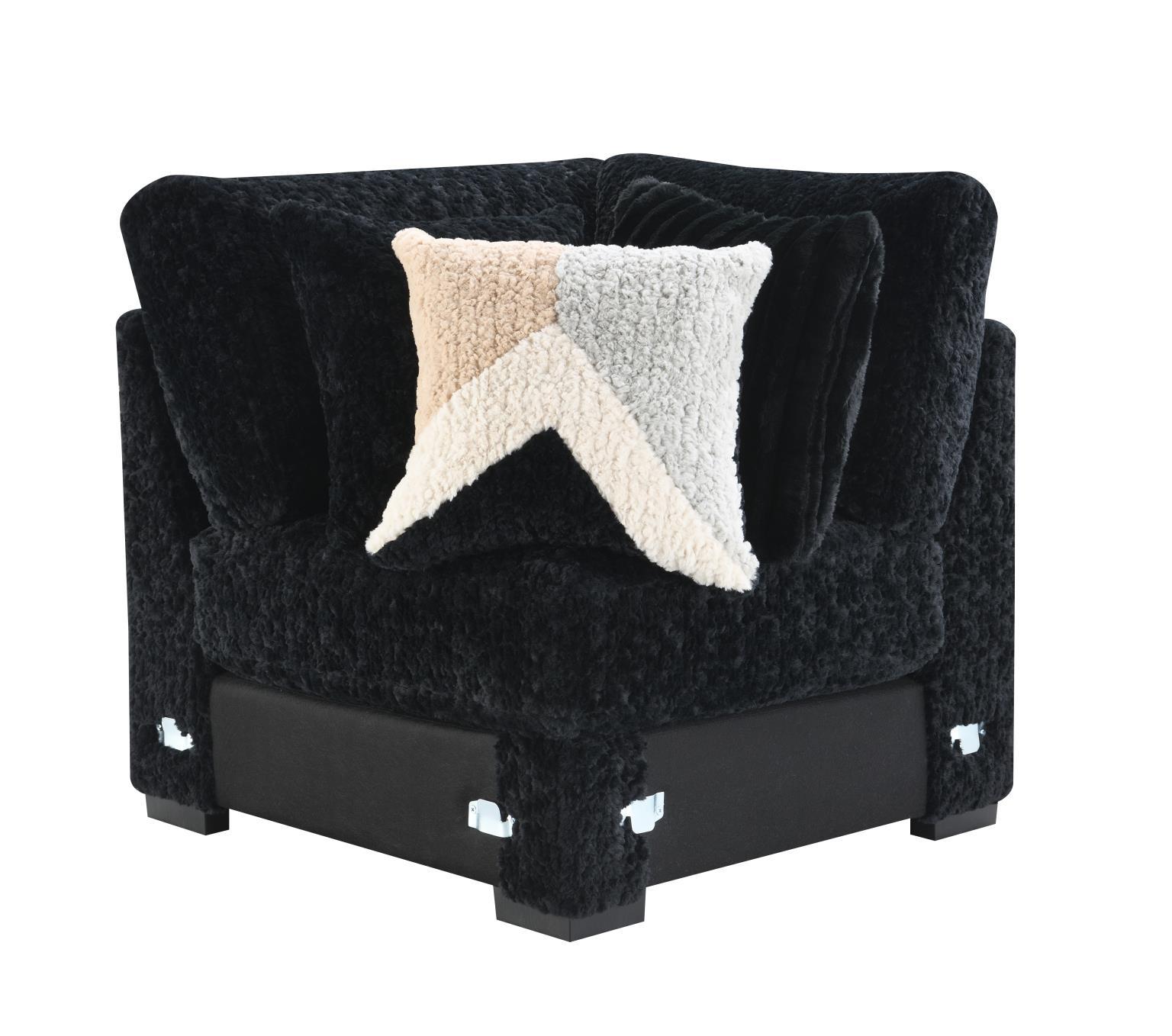 U281 - Corduroy Wedge - Black