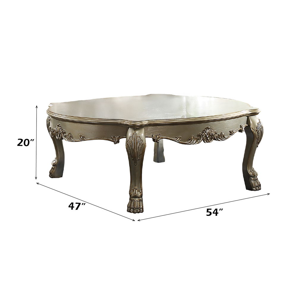 Dresden II - Coffee Table - Gold Patina & Bone, beige, view 4