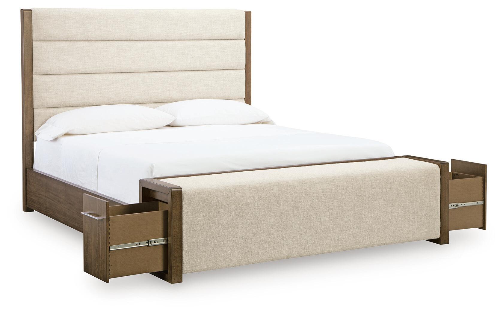 Marxmore - Queen Upholstered Storage Bed - Brown