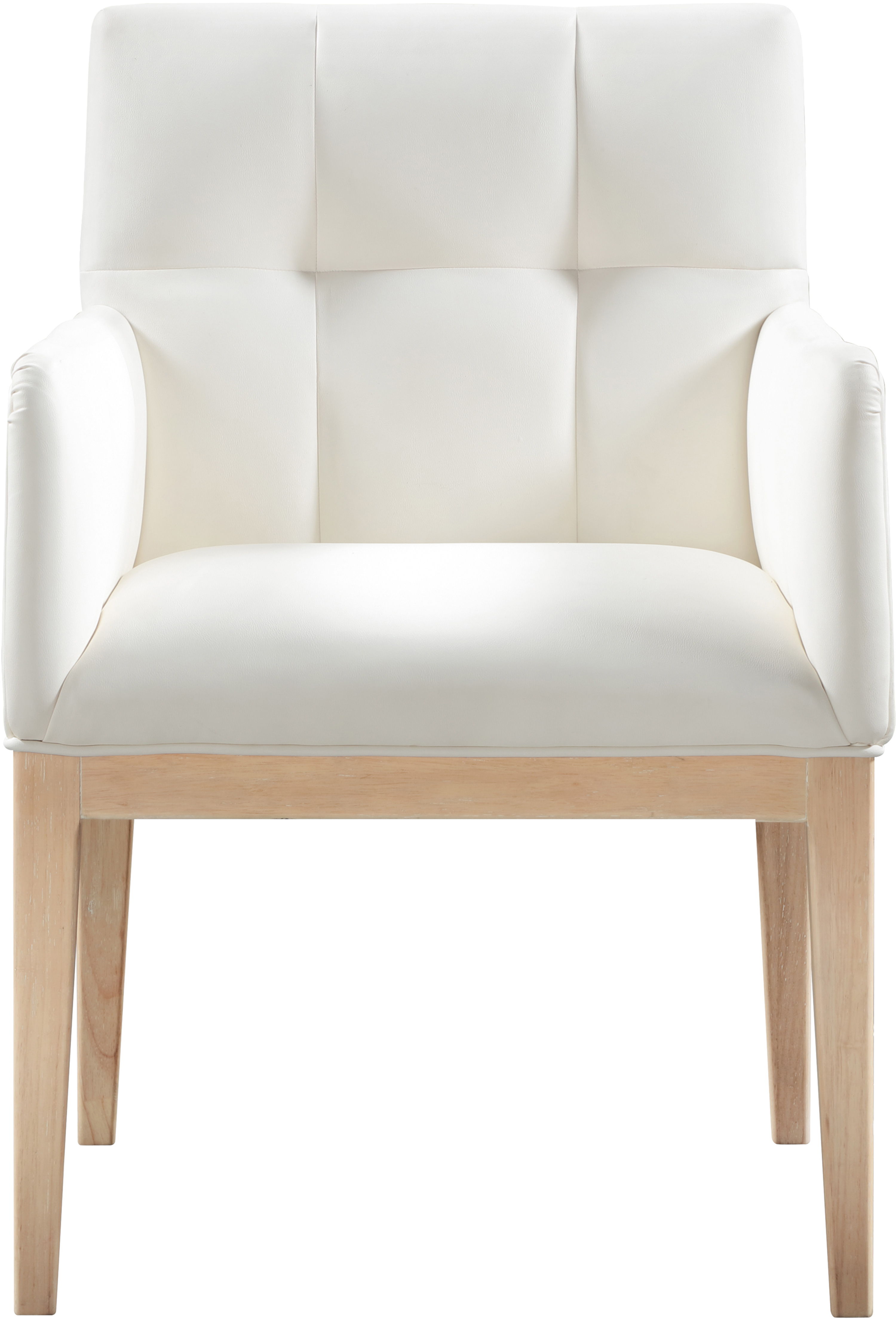Adrian - Faux Leather Dining Arm Chair (Set of 2) - Cream