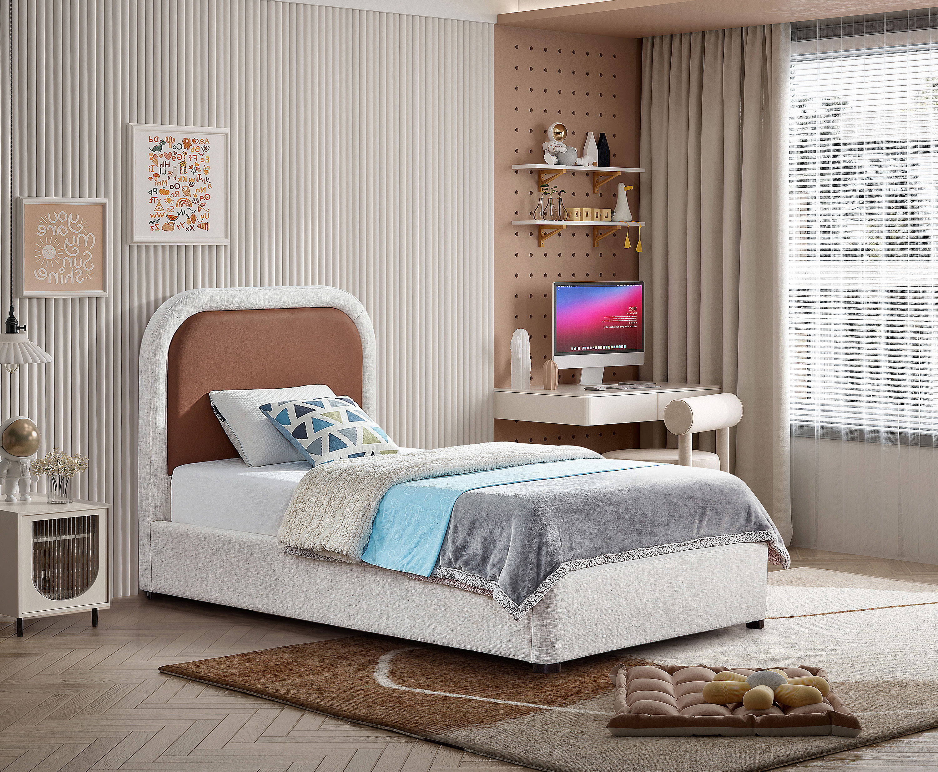 Blake - Twin Bed - Brown
