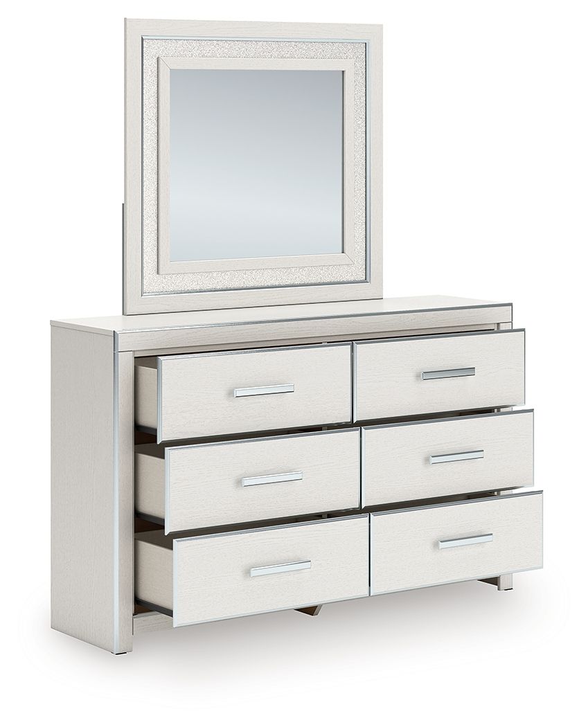 Ashley Furniture Zuraleus - Dresser And Mirror - White - Image 5