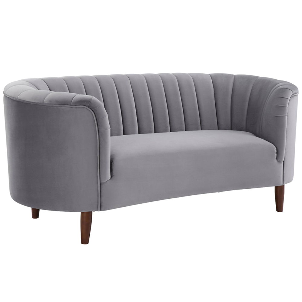 Millephri - Loveseat - Gray Velvet, gray
