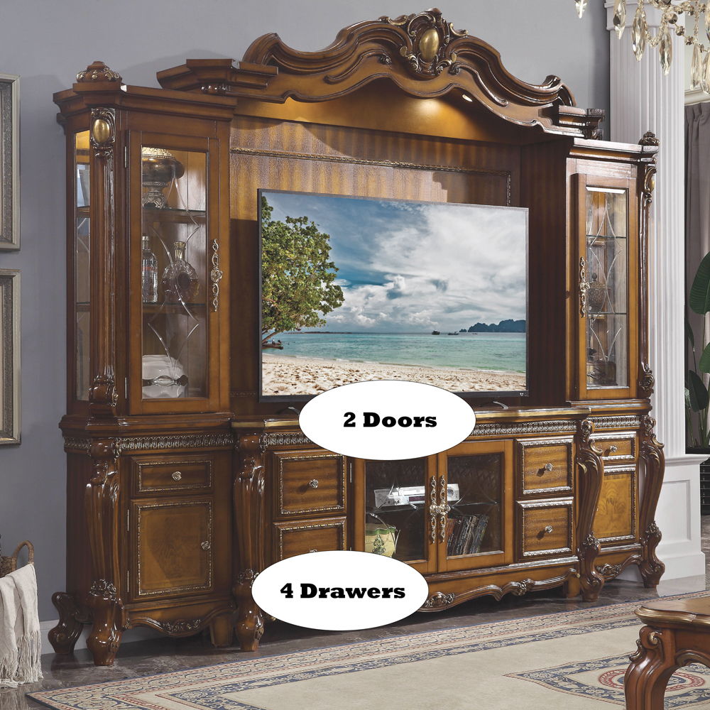 Picardy - Entertainment Center - Honey Oak, light brown, view 3