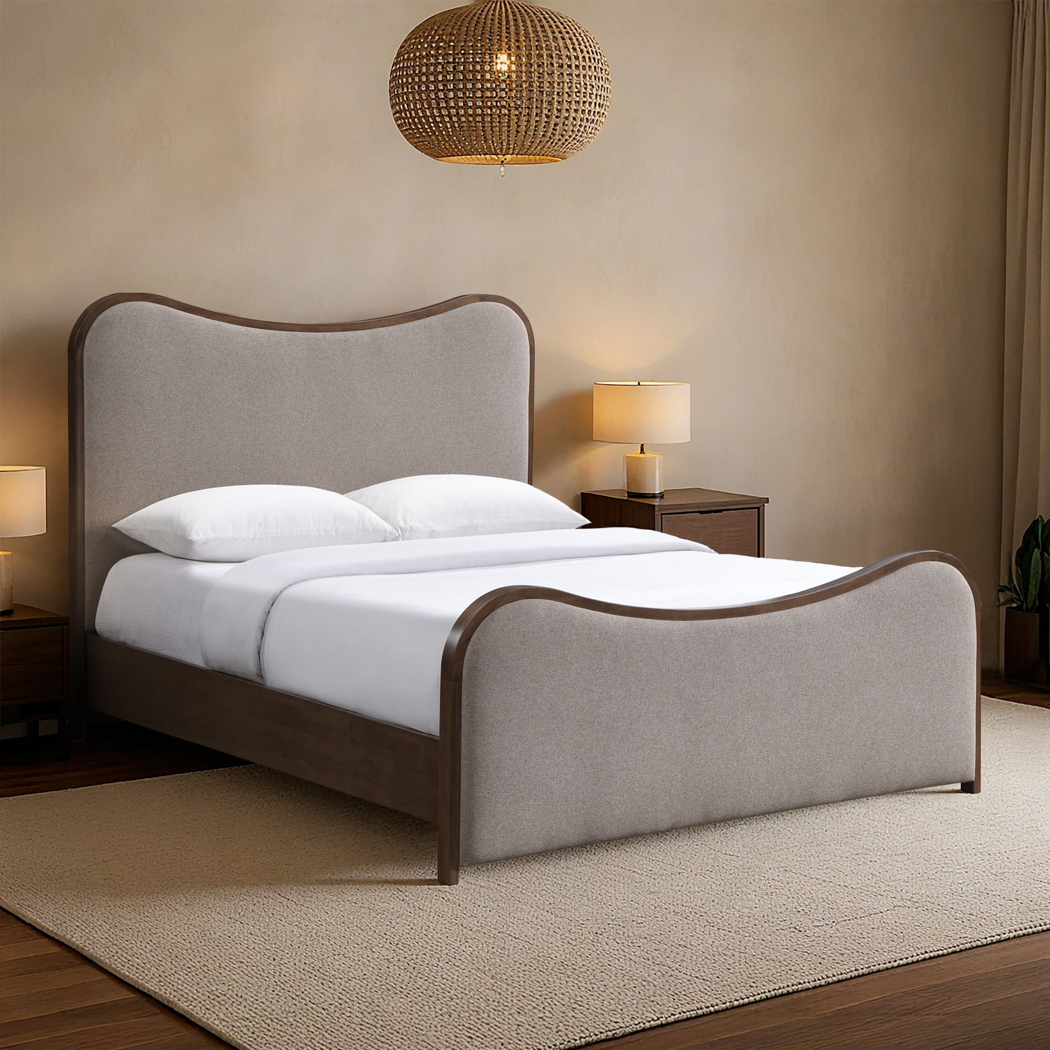 Arvada - Upholstered Queen Bed - Brown