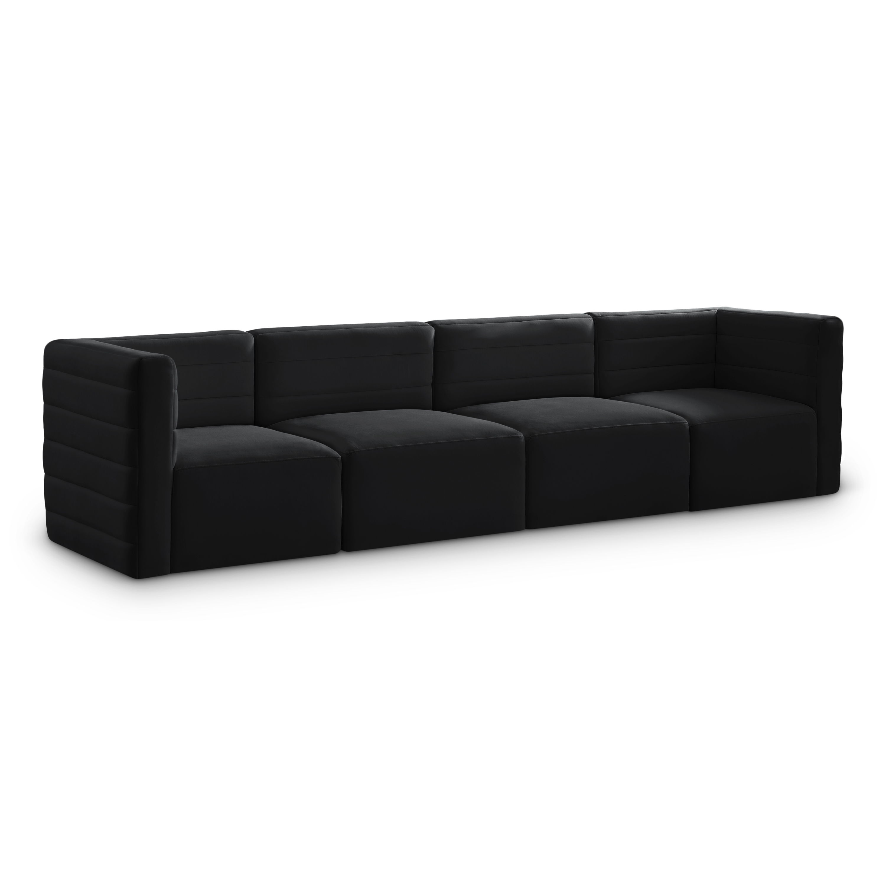 Quincy - 4 Seat Modular Sofa - Black