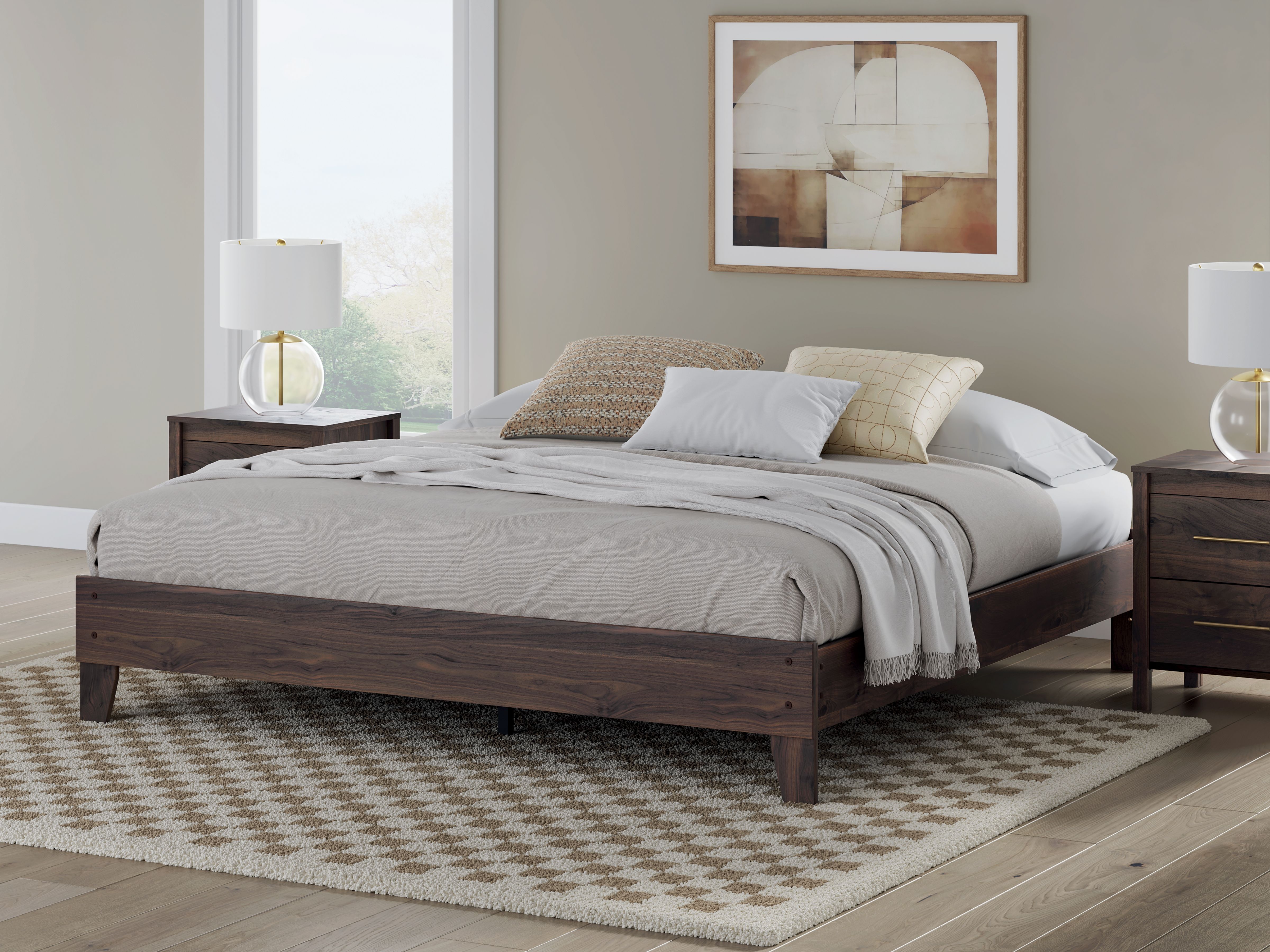 Calverson - King Platform Bed - Mocha