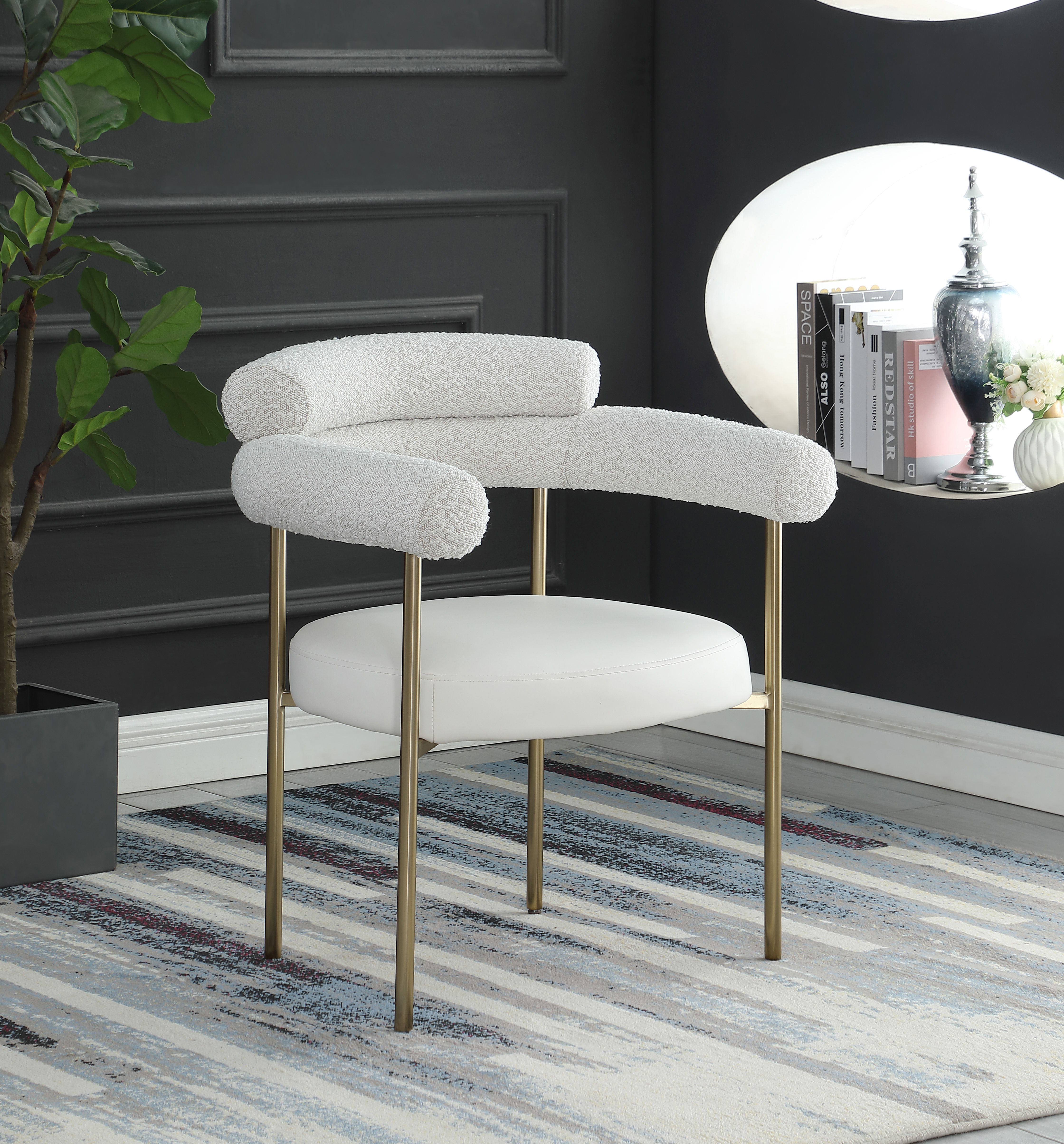 Blake - Dining Chair (Set of 2) Faux Leather - Cream