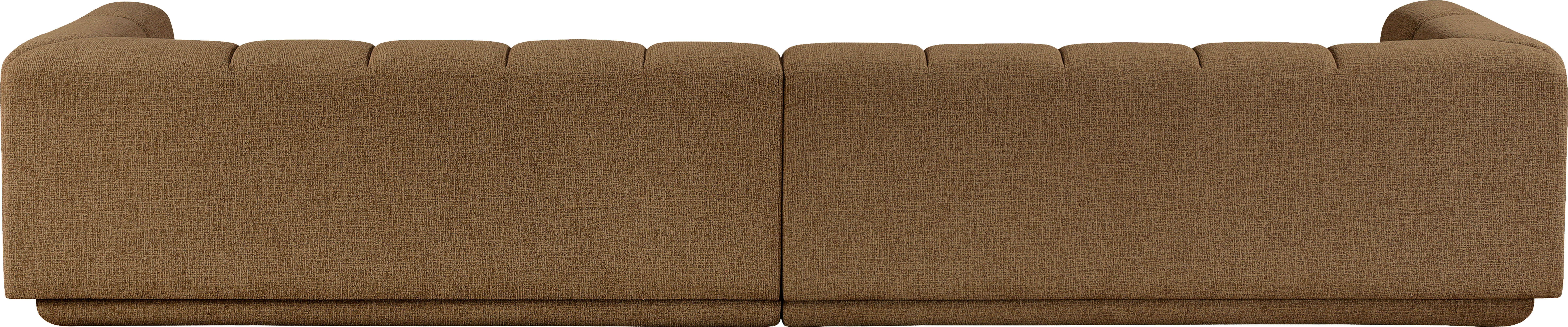 Modari - 153.5" Fabric Upholstered 2 Piece Modular Sofa - Brown