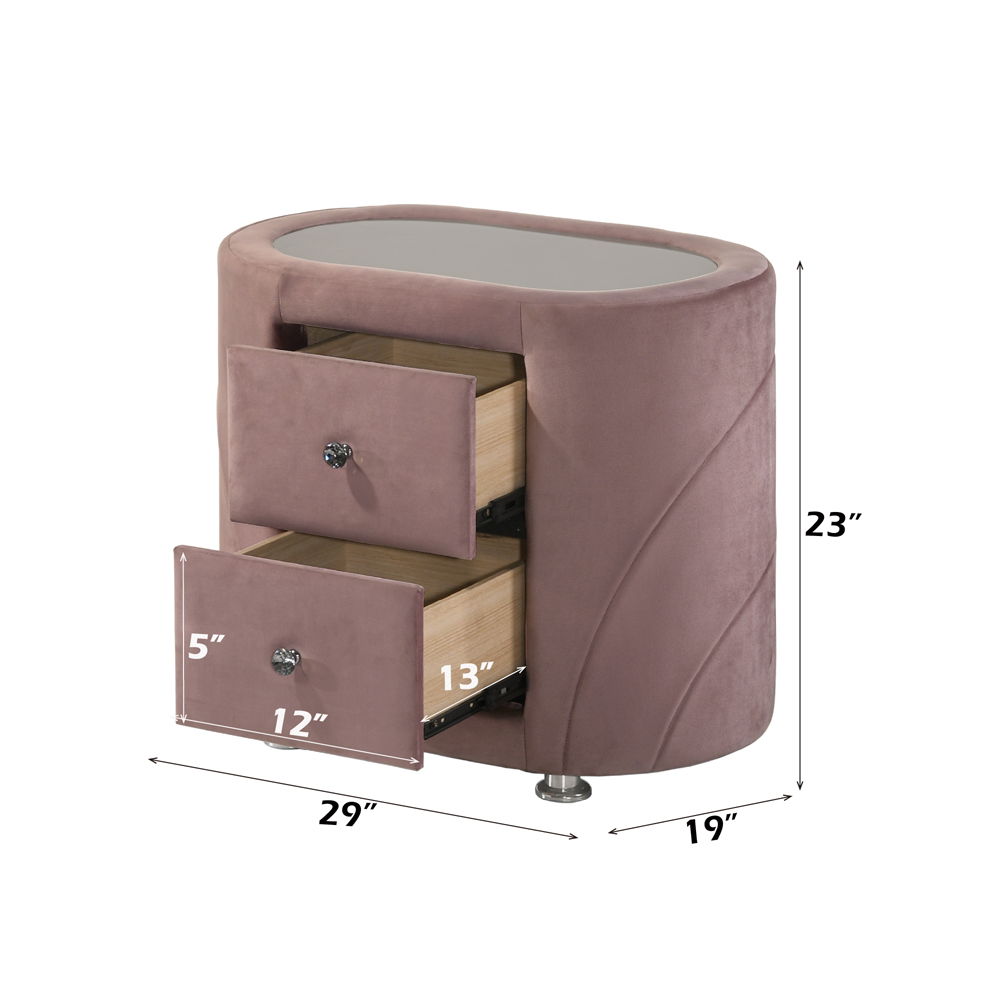 Salonia - Nightstand - Pink Velvet, pink, view 7