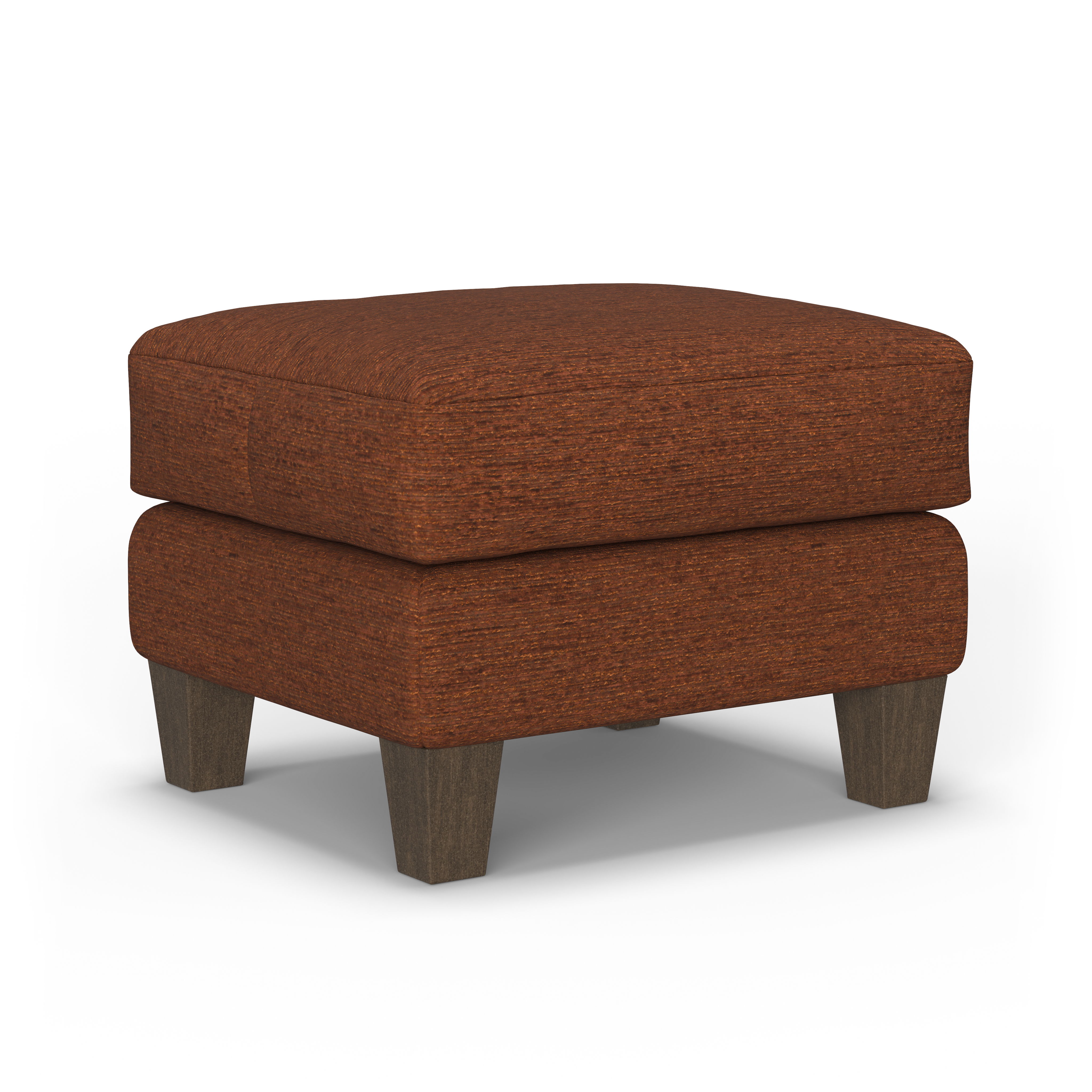 Gianna - Fabric Ottoman, dark brown, view 2