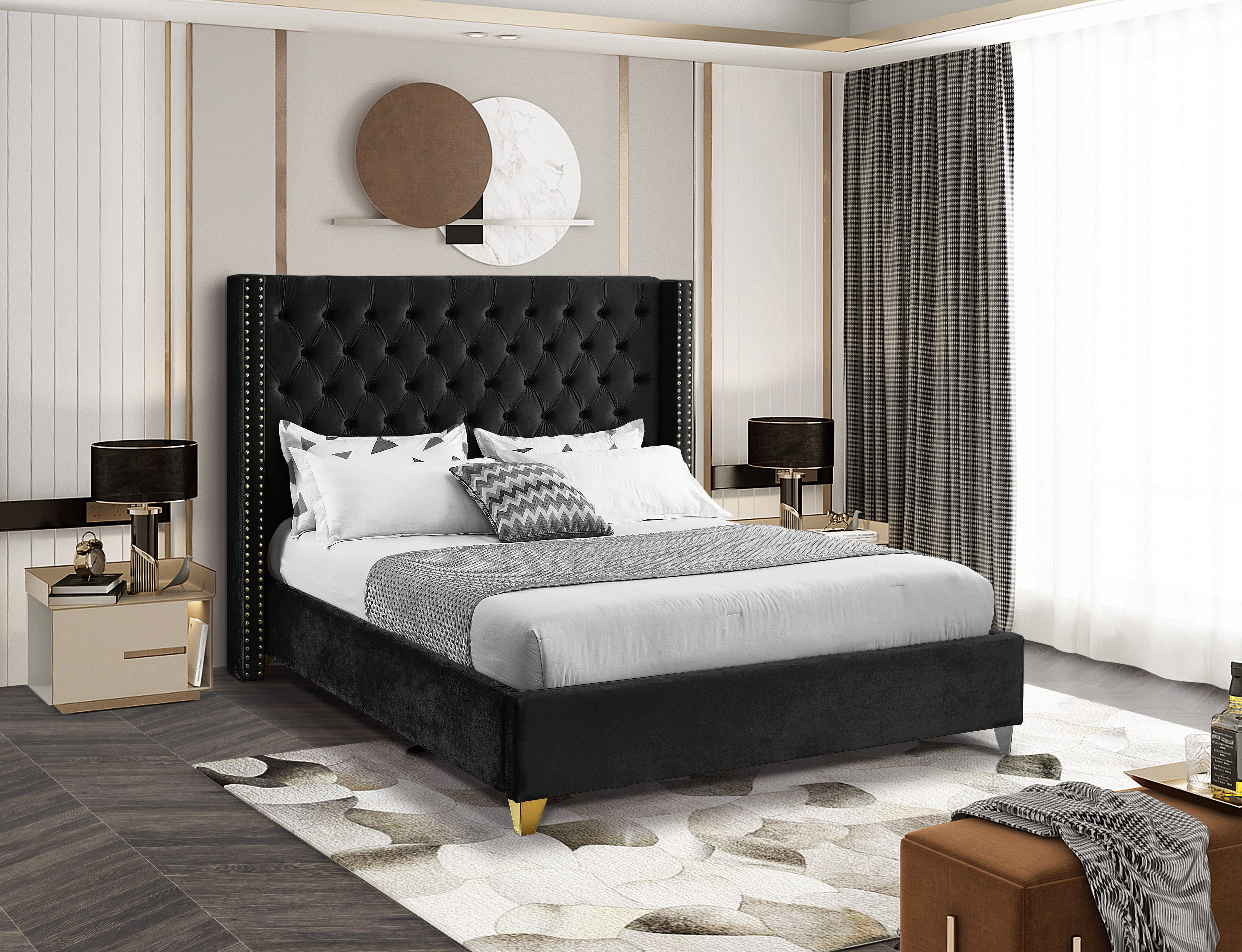 Barolo - King Bed - Black