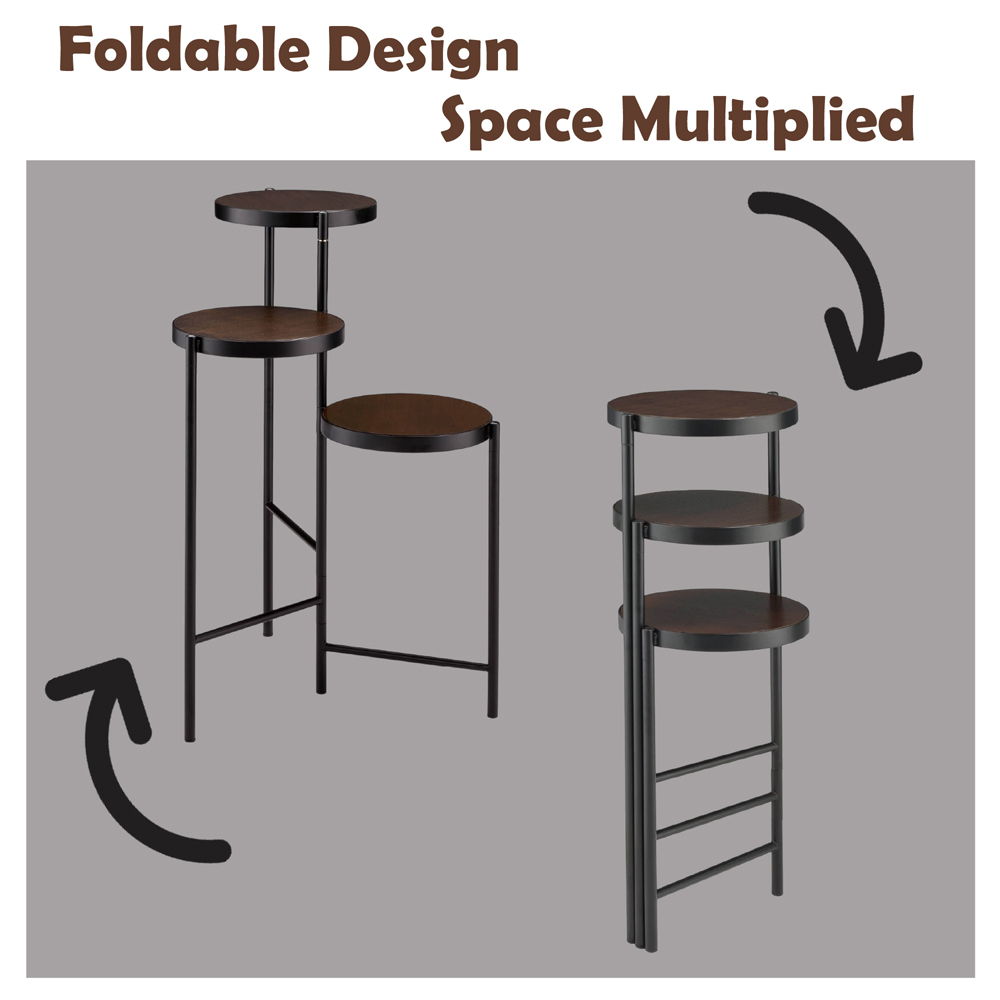 Namid - 30" Plant Stand - Black, black, view 6