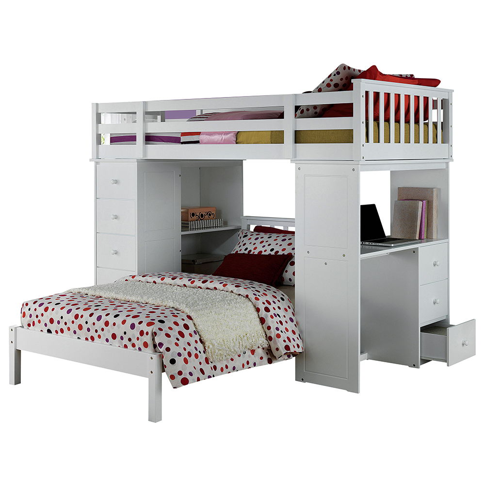 Freya - Twin Bed - White, white, view 4