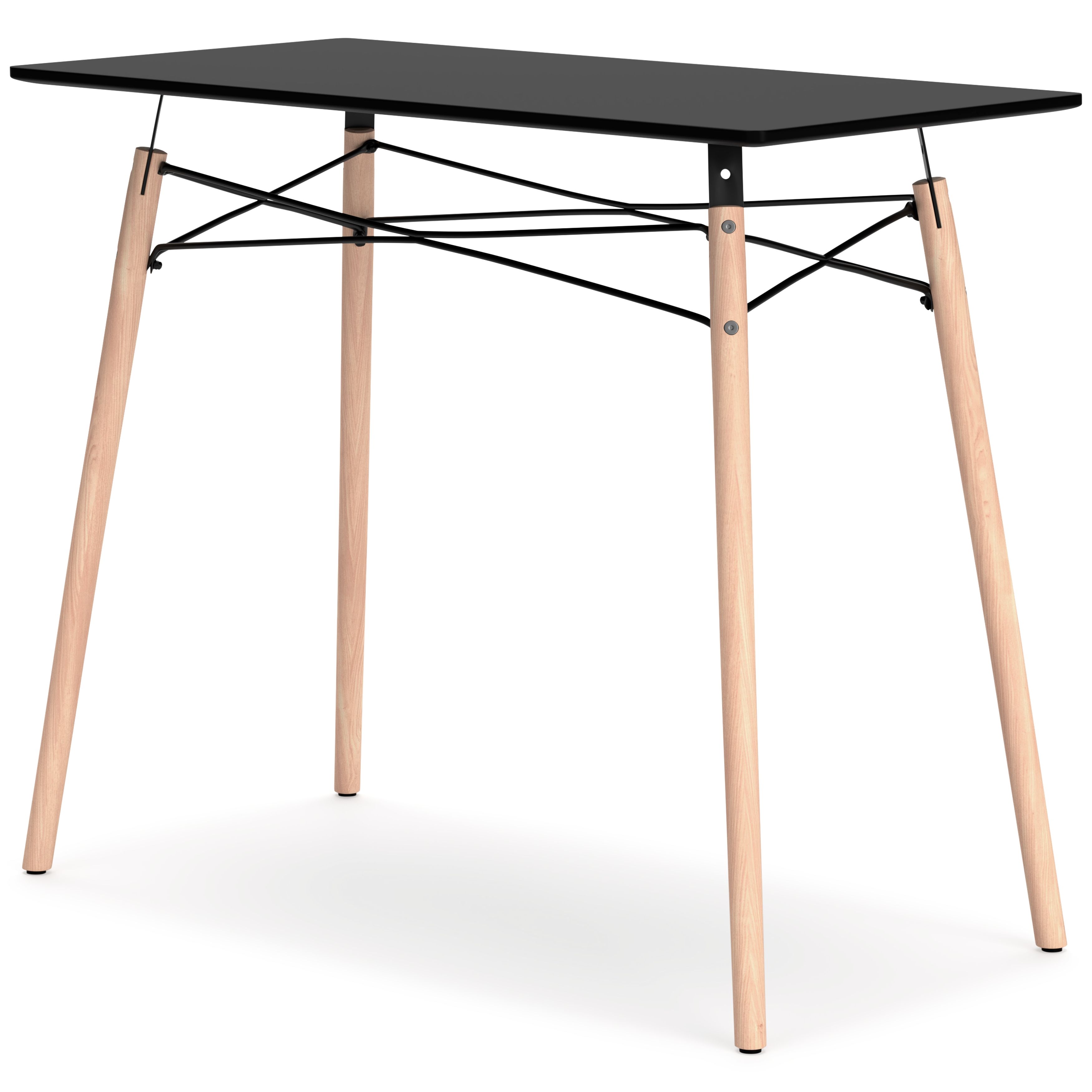 Ashley Furniture Jaspeni - Home Office Desk - Black / Natural - Image 4