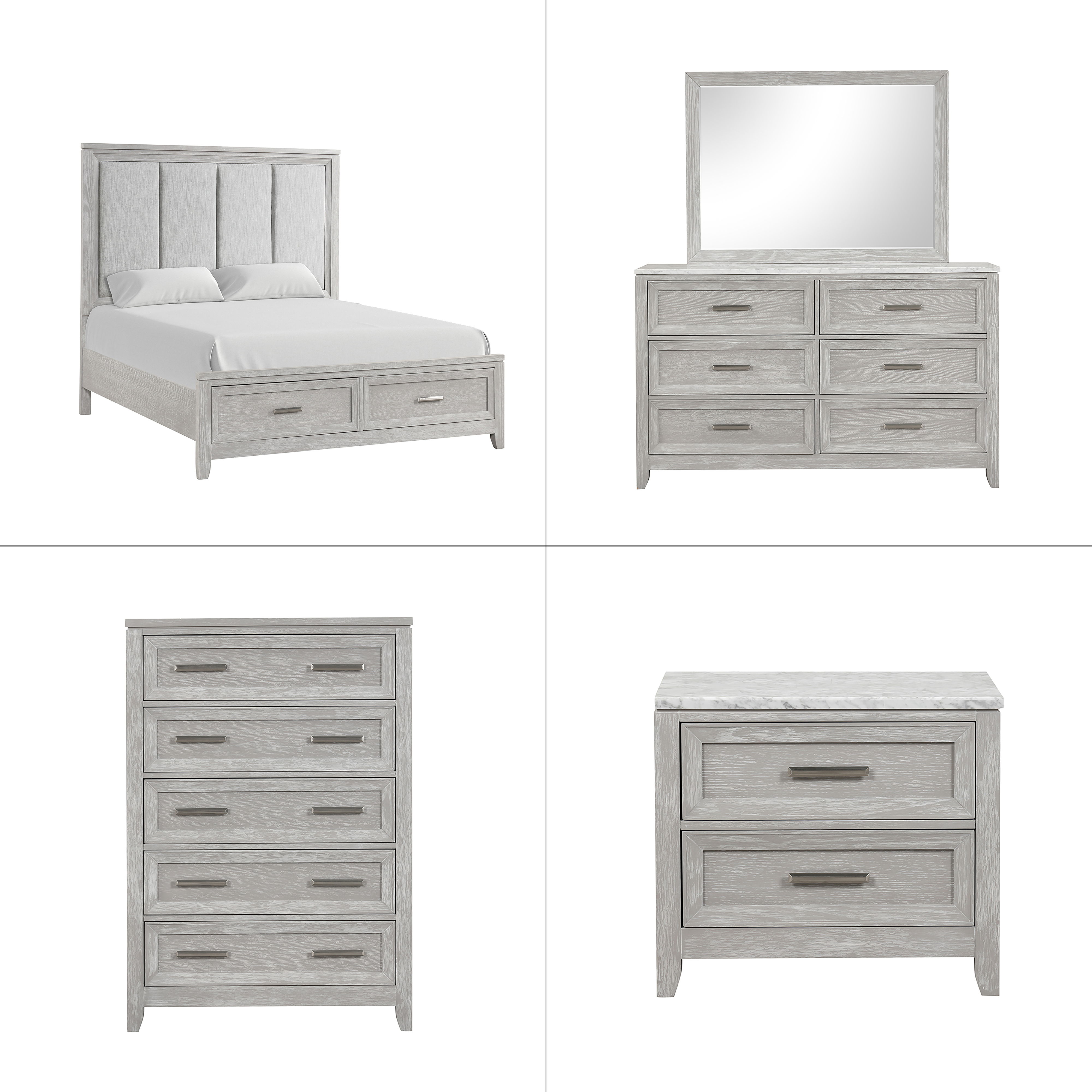 Queen · 5 Pc · Bed & Dresser & Mirror & Chest & Nightstand