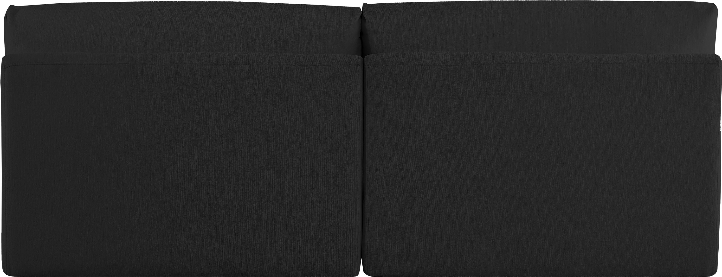 Ease - 2 Piece Modular Armless Sofa - Black