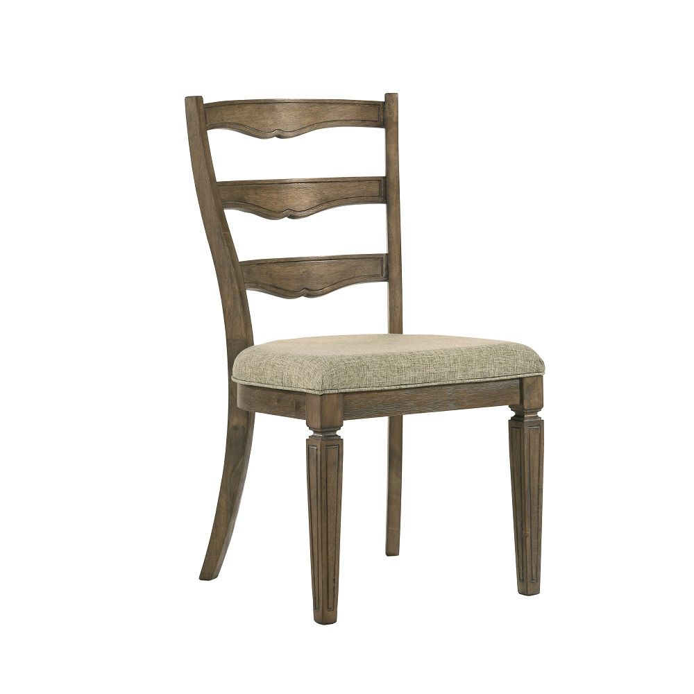 Parfield - Side Chair (Set of 2) - Fabric & Weathered Oak, dark brown, view 8