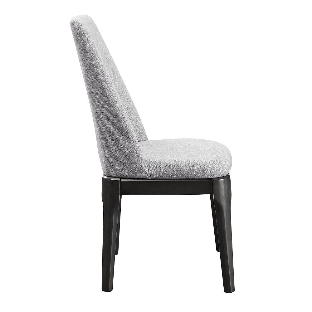 Madan - Side Chair (Set of 2) - Light Gray Linen & Gray Oak, gray, view 3
