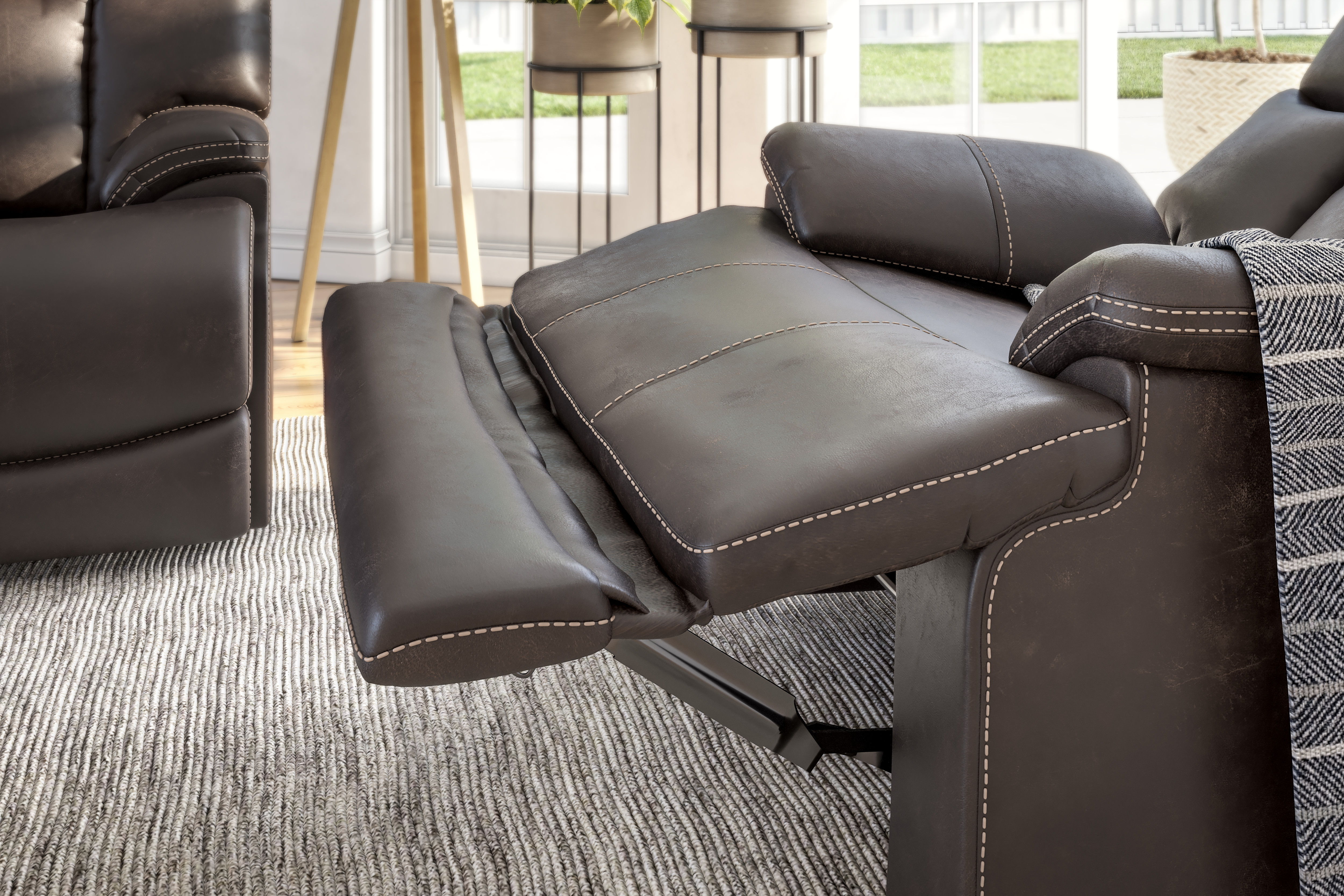 Clive - Power Recliner With Power Headrest & Lumbar - Clove, dark brown, view 7