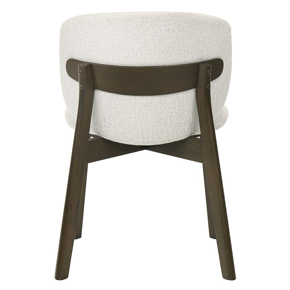 Mallin - Side Chair (Set of 2) - Gray Chenille & Walnut, light gray, view 6