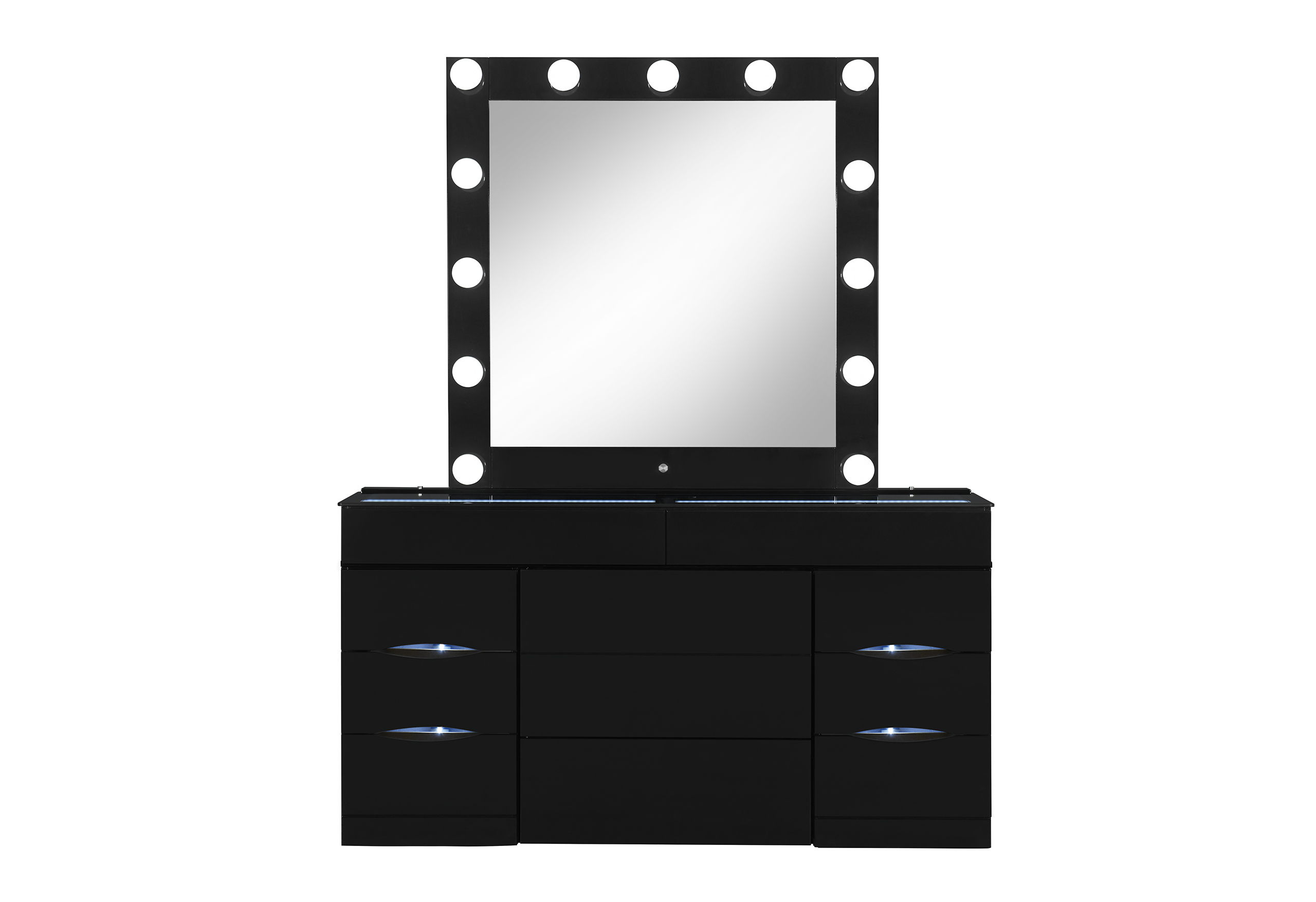 Ella - Mirror With LED - Black