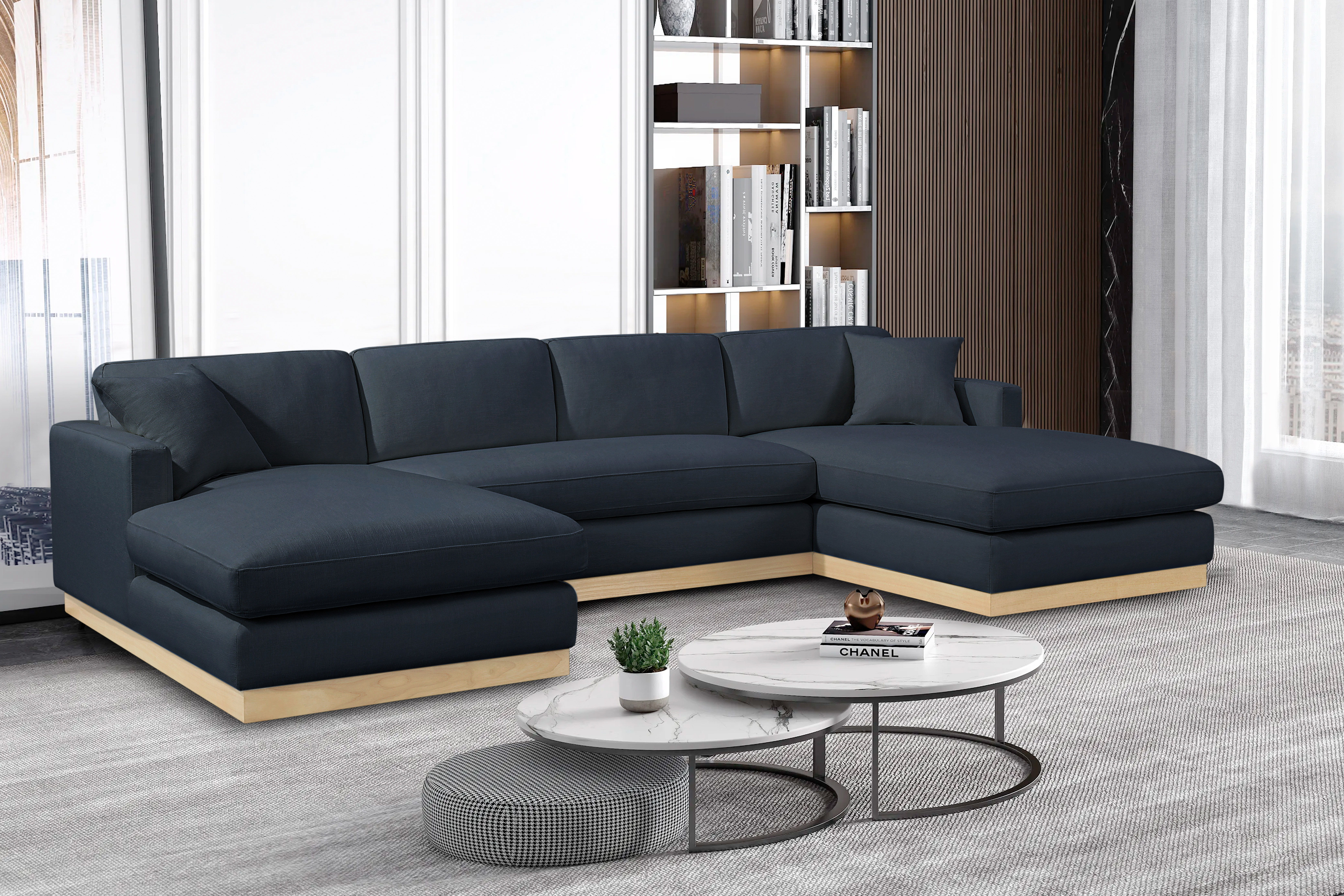 Johanna - 3 Piece Sectional - Navy