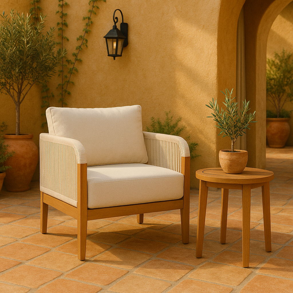 Maui - Water Resistant Outdoor Patio Chair - Cream