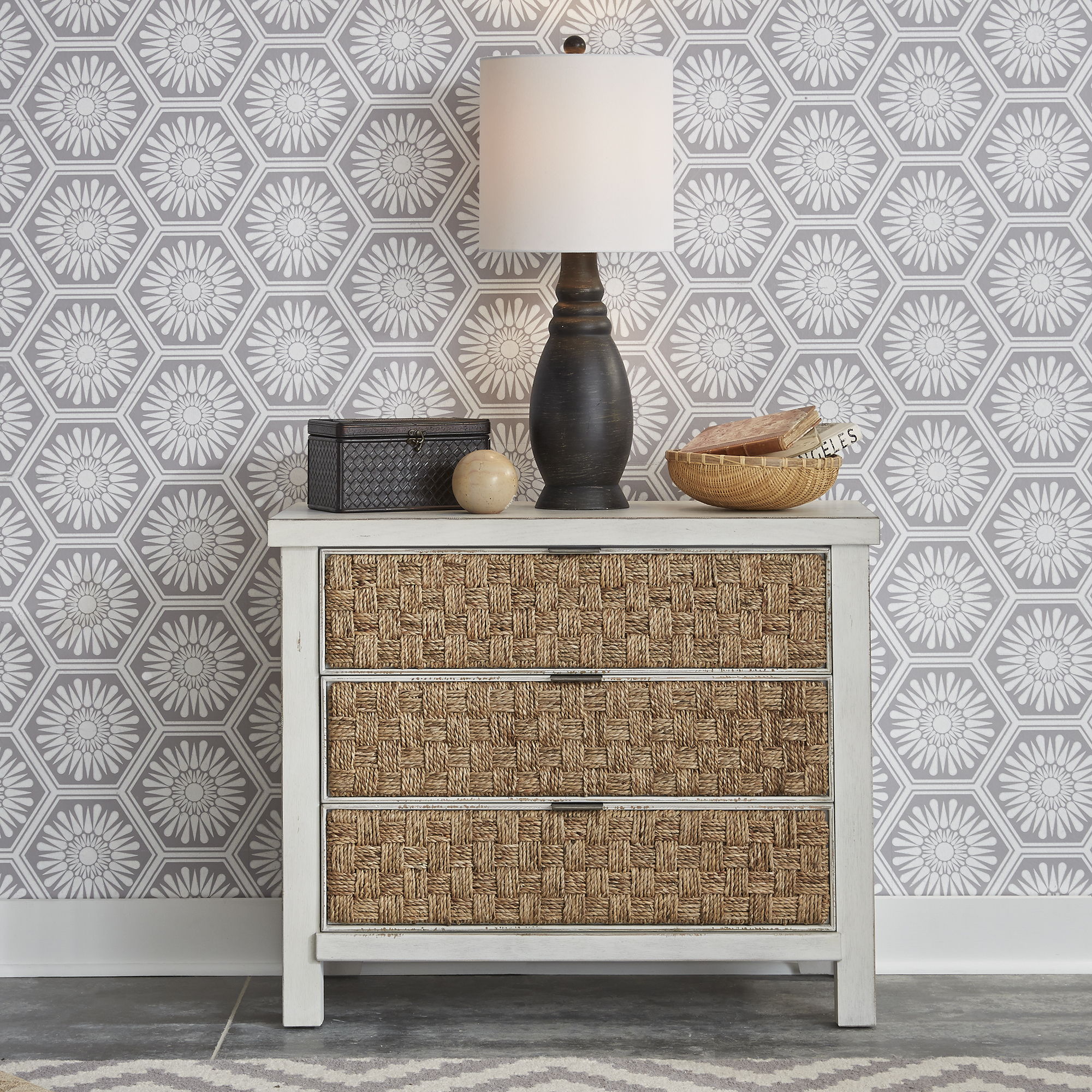 Liberty Furniture Modern Farmhouse - 3 Drawer Accent Night Stand - White
