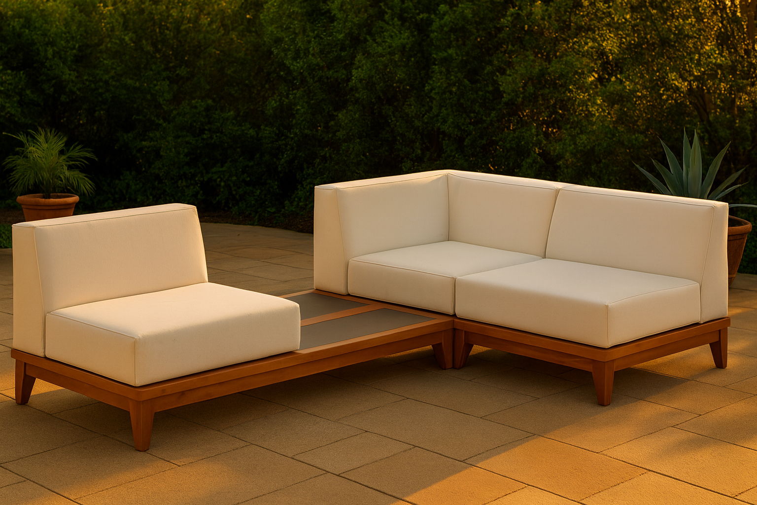 Rio - 3 Piece Modular Sectional - Off White