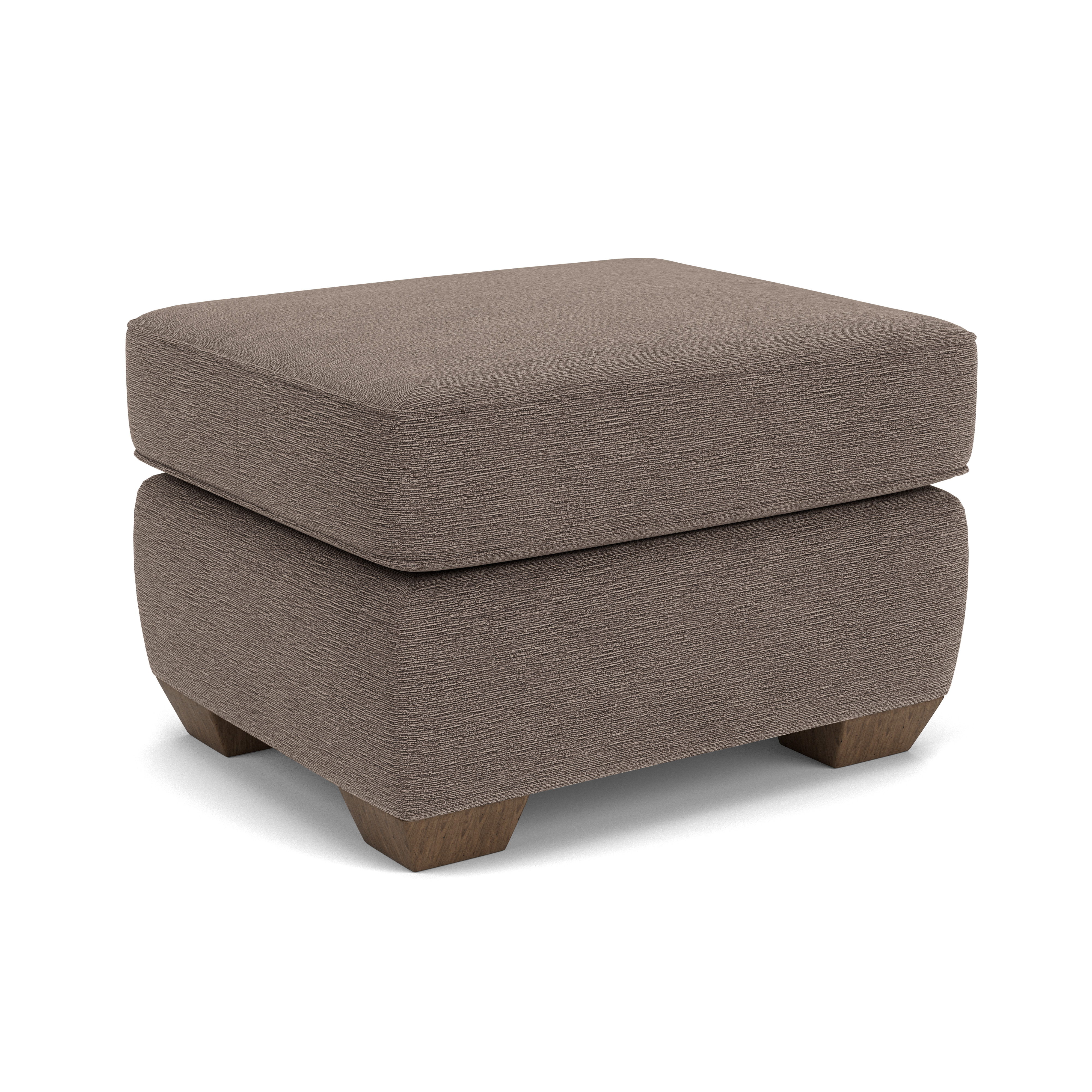 Main Street - Fabric Ottoman, dark brown