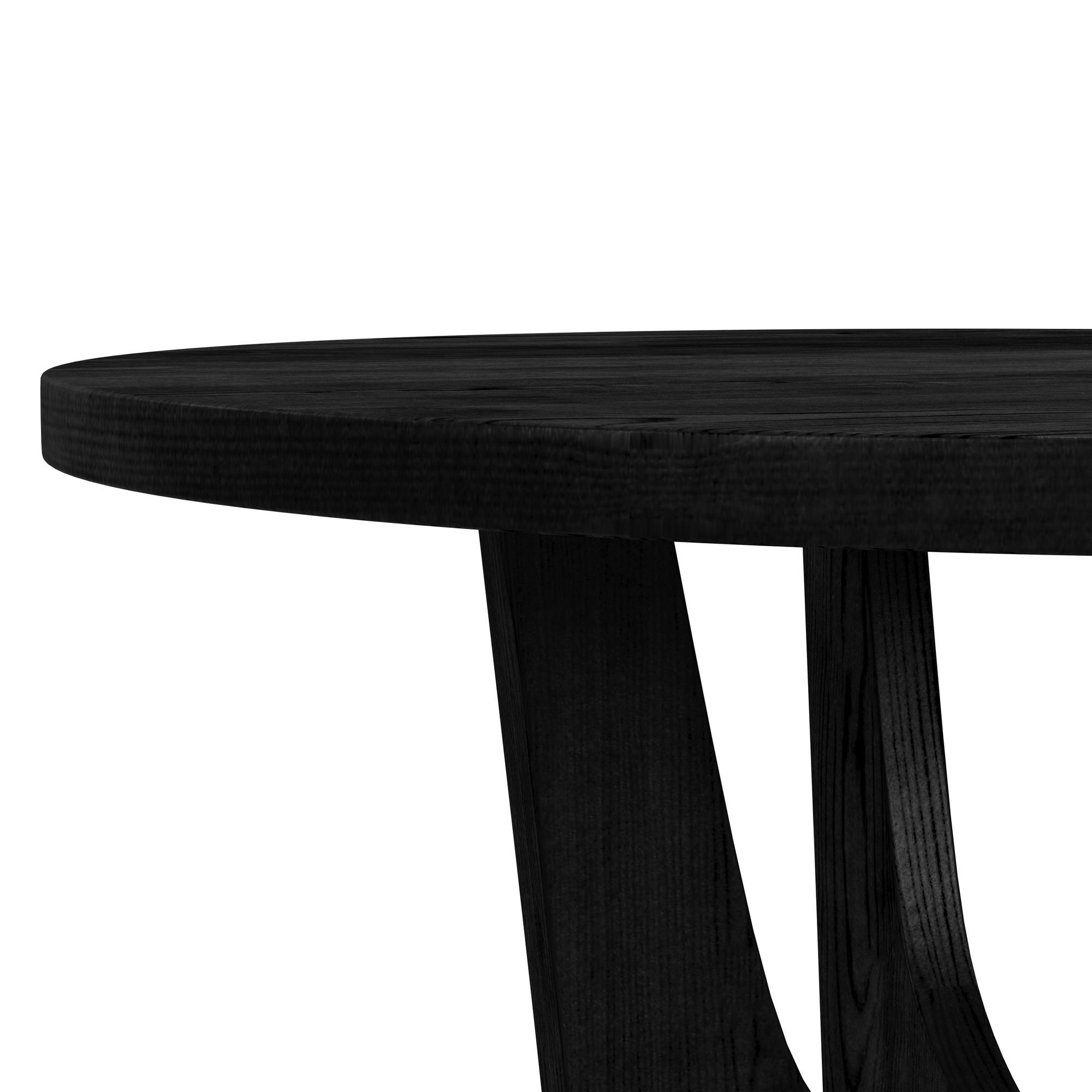 Oregon - Round Counter Table With Wood Top - Black