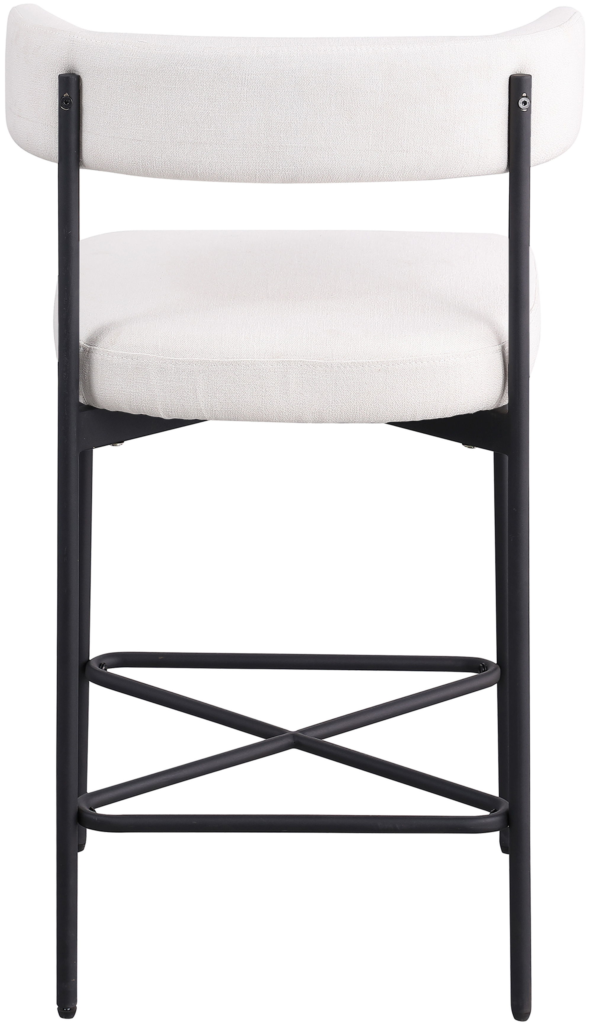 Rivage - Durable Stool With Black Frame (Set of 2) - Cream
