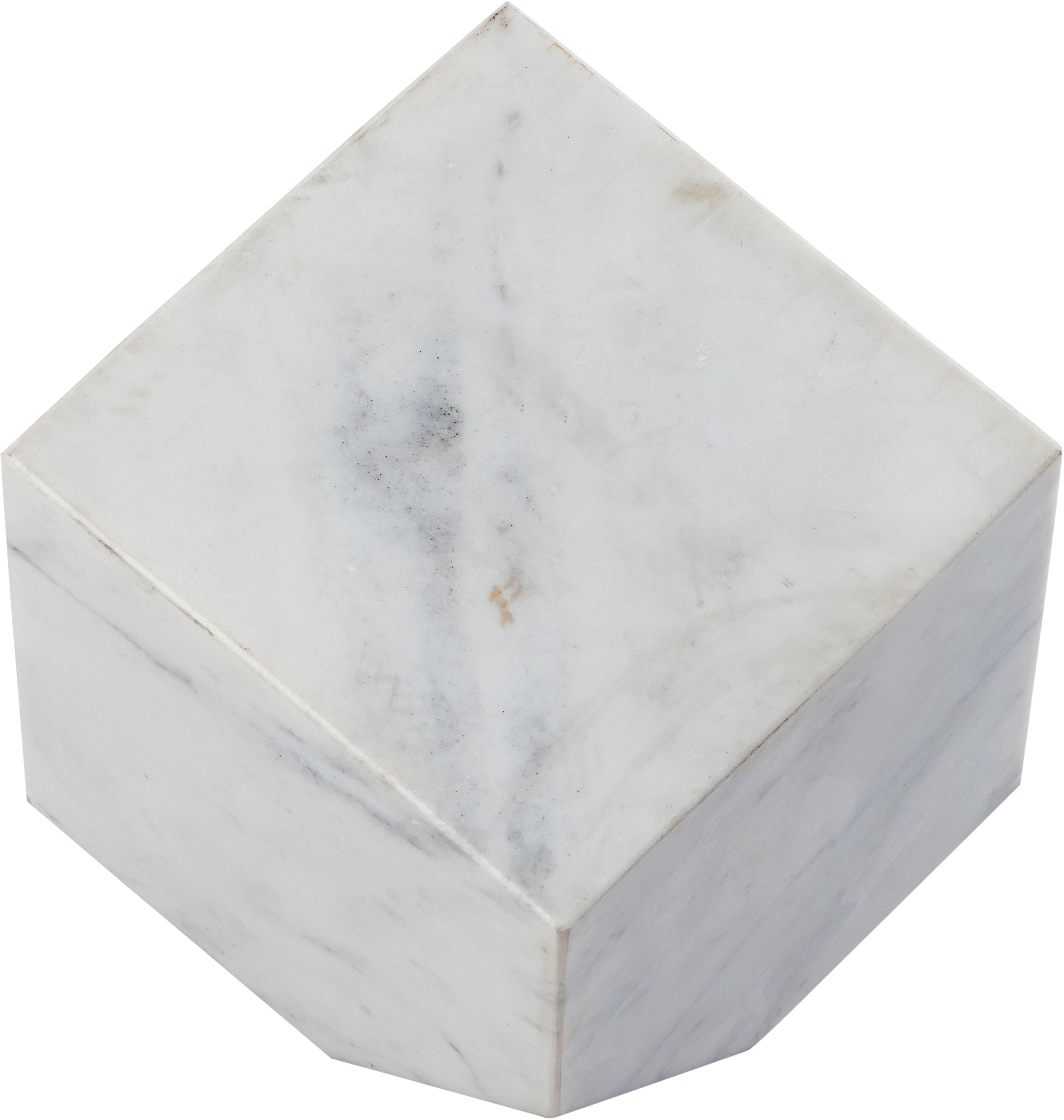 Block - Marble Decorative Cube - White