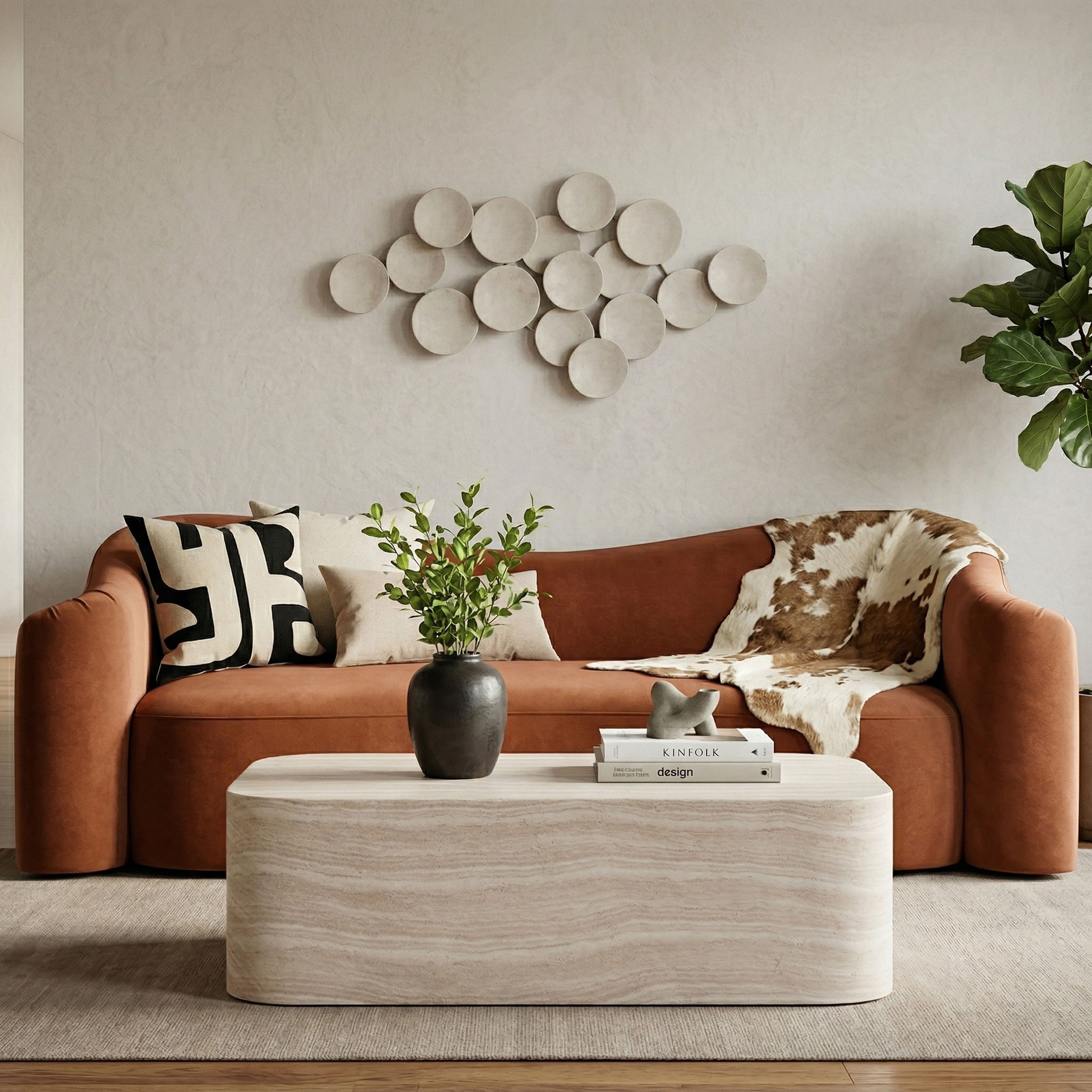 Vellon - Indoor/Outdoor Coffee Table - Travertine