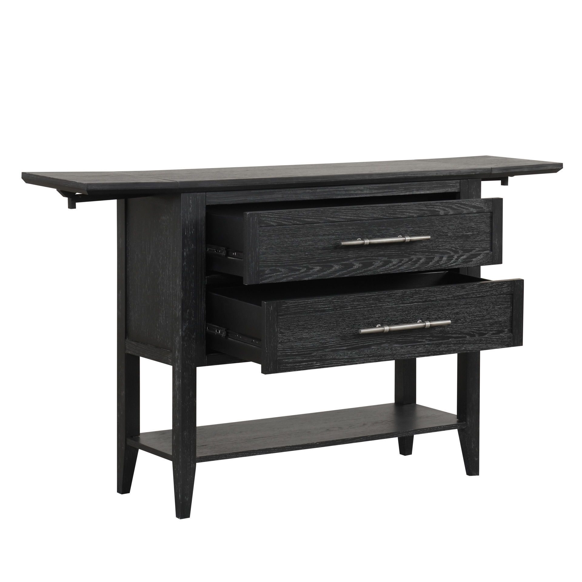 Sable Crest - Drop Leaf Server - Black, black, view 5