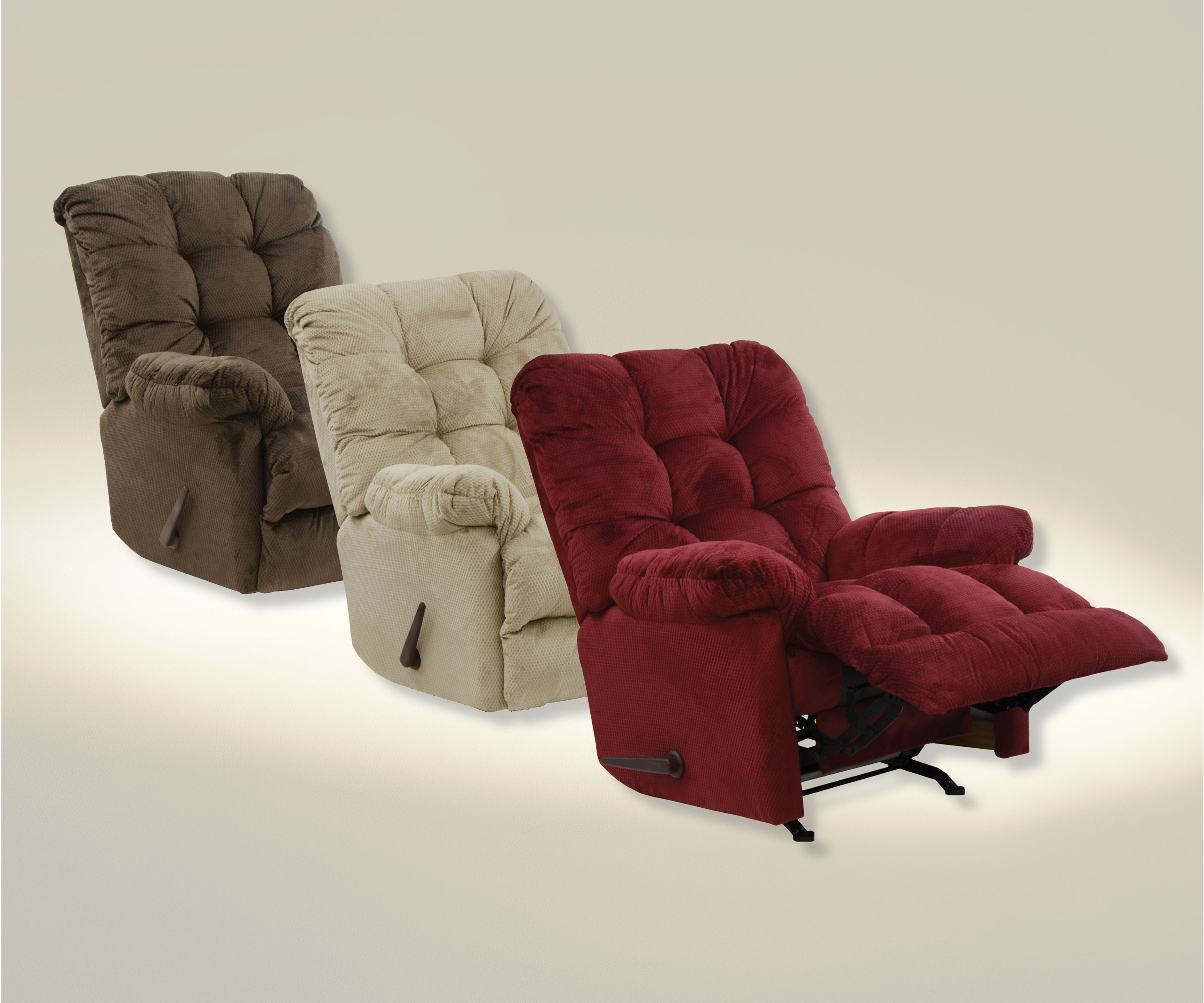 Nettles - Chaise Rocker Reclining With Deluxe Heat/Massage - Merlot