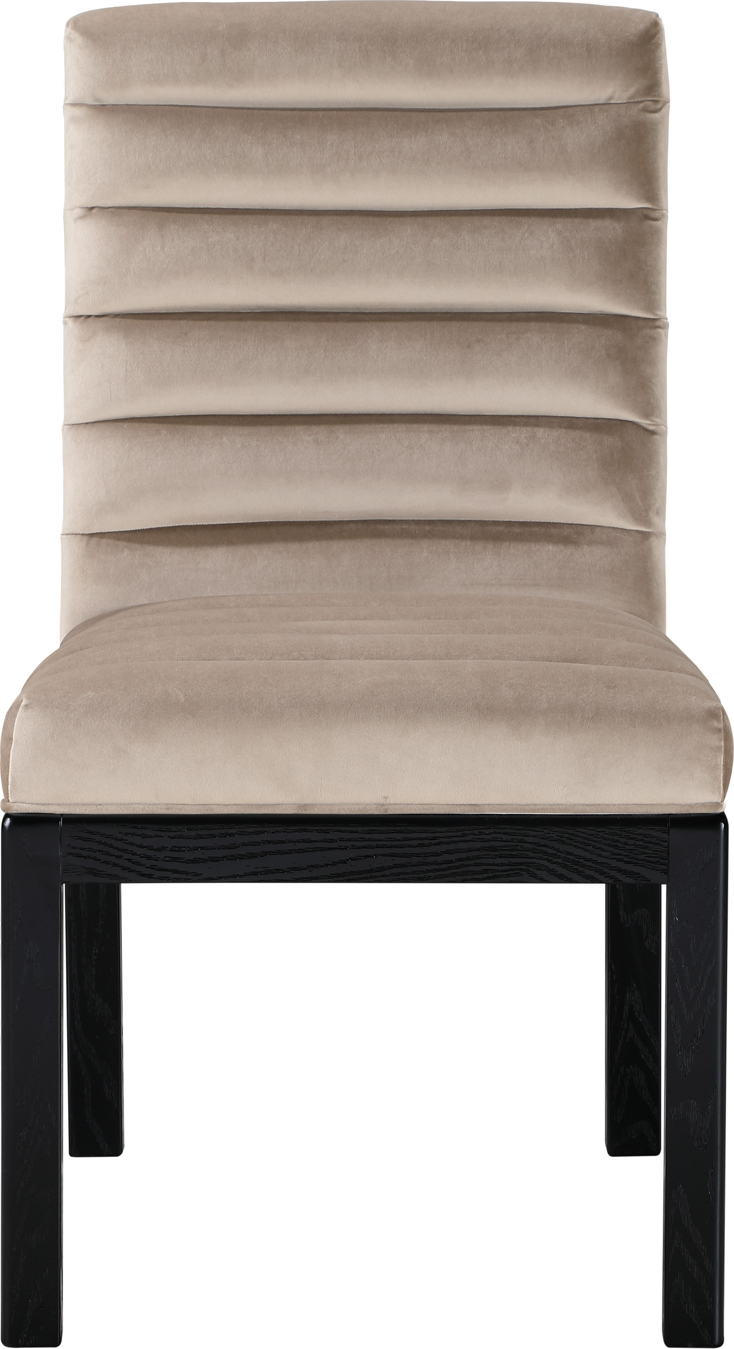 Evelyn - Dining Chair With Black Legs - Taupe