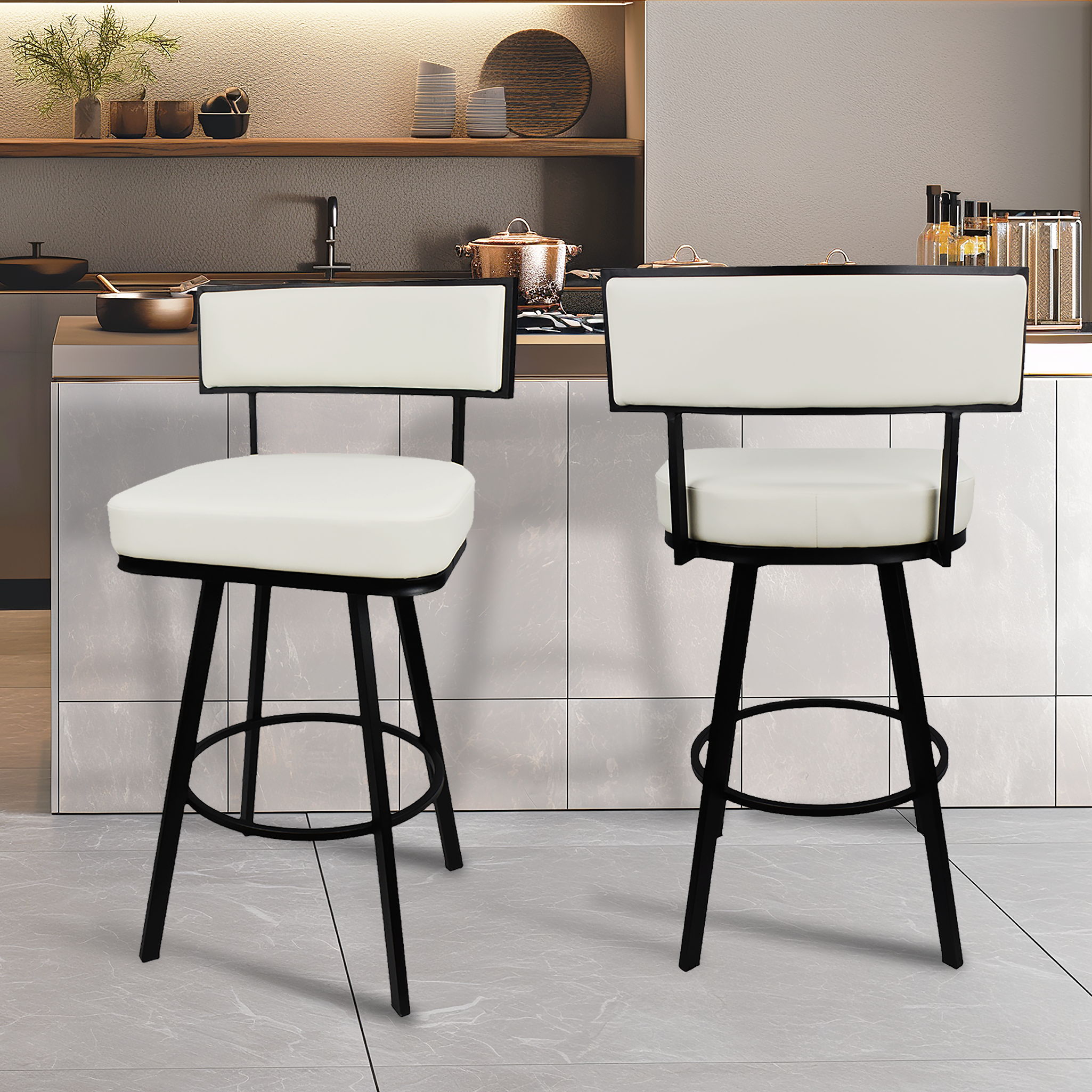 Zenon - Bar Chair - White