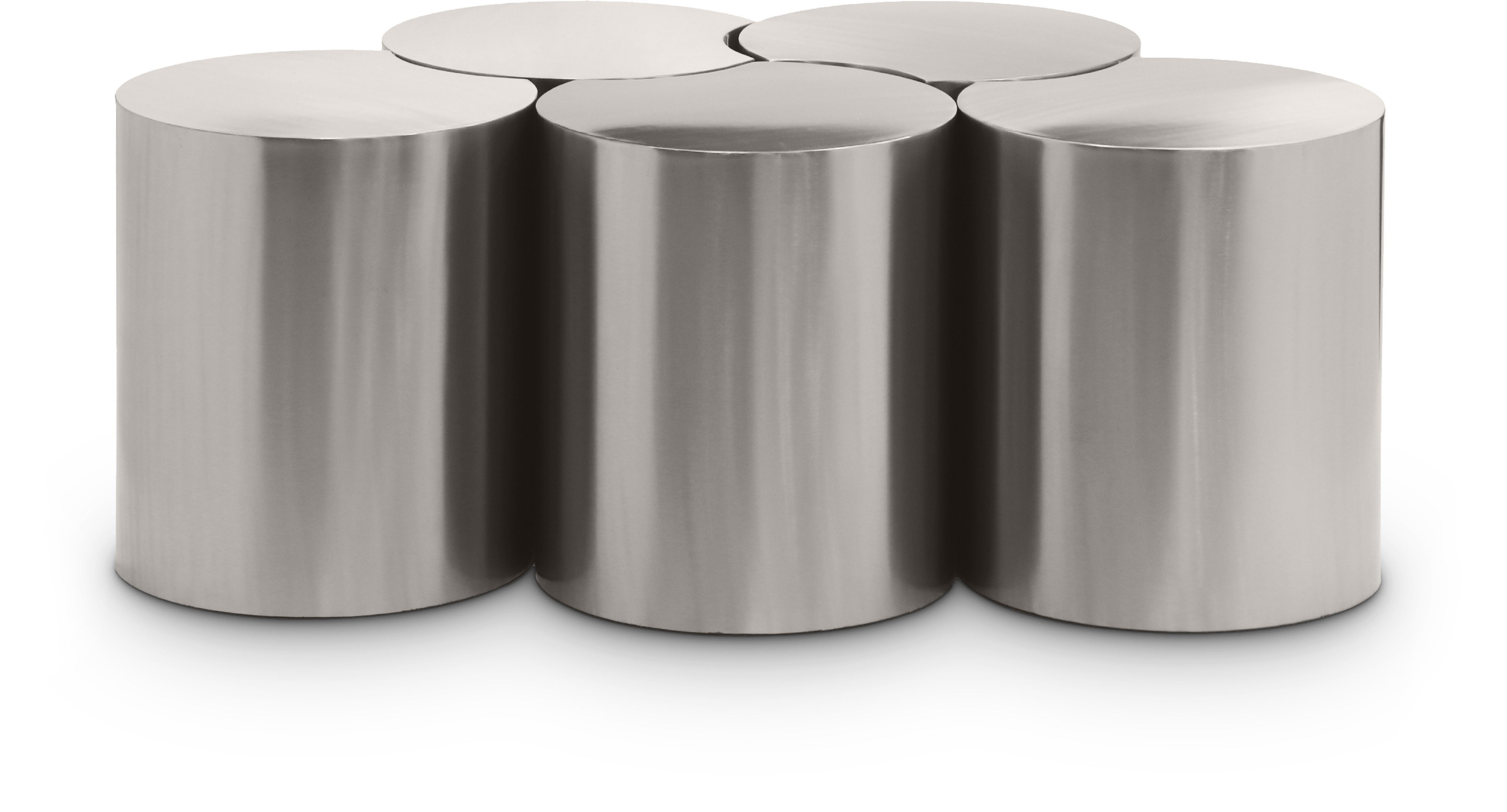 Dimple - 20" 5 Piece Modular Coffee Table - Silver