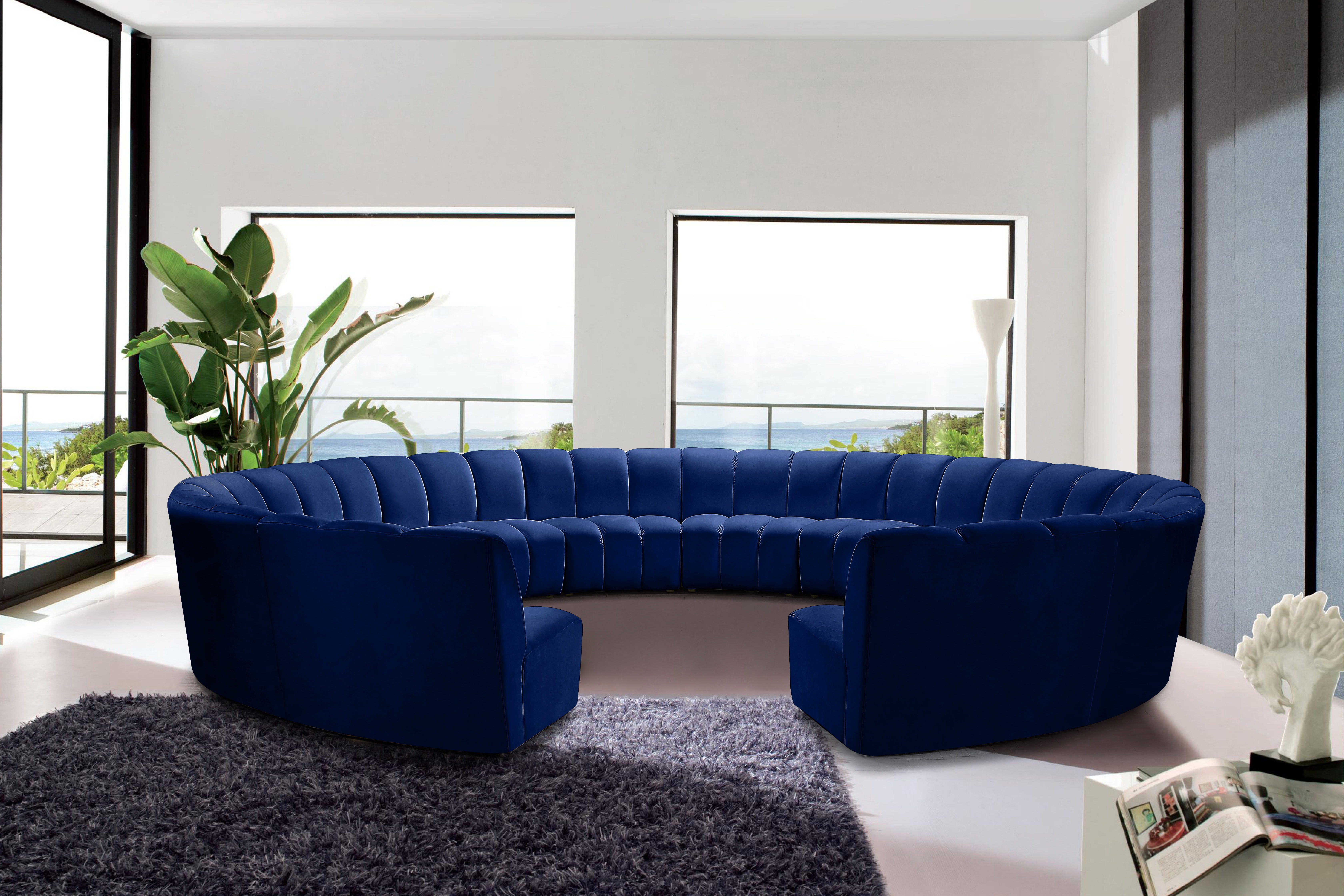 Infinity - 12 Piece Modular Sectional - Navy