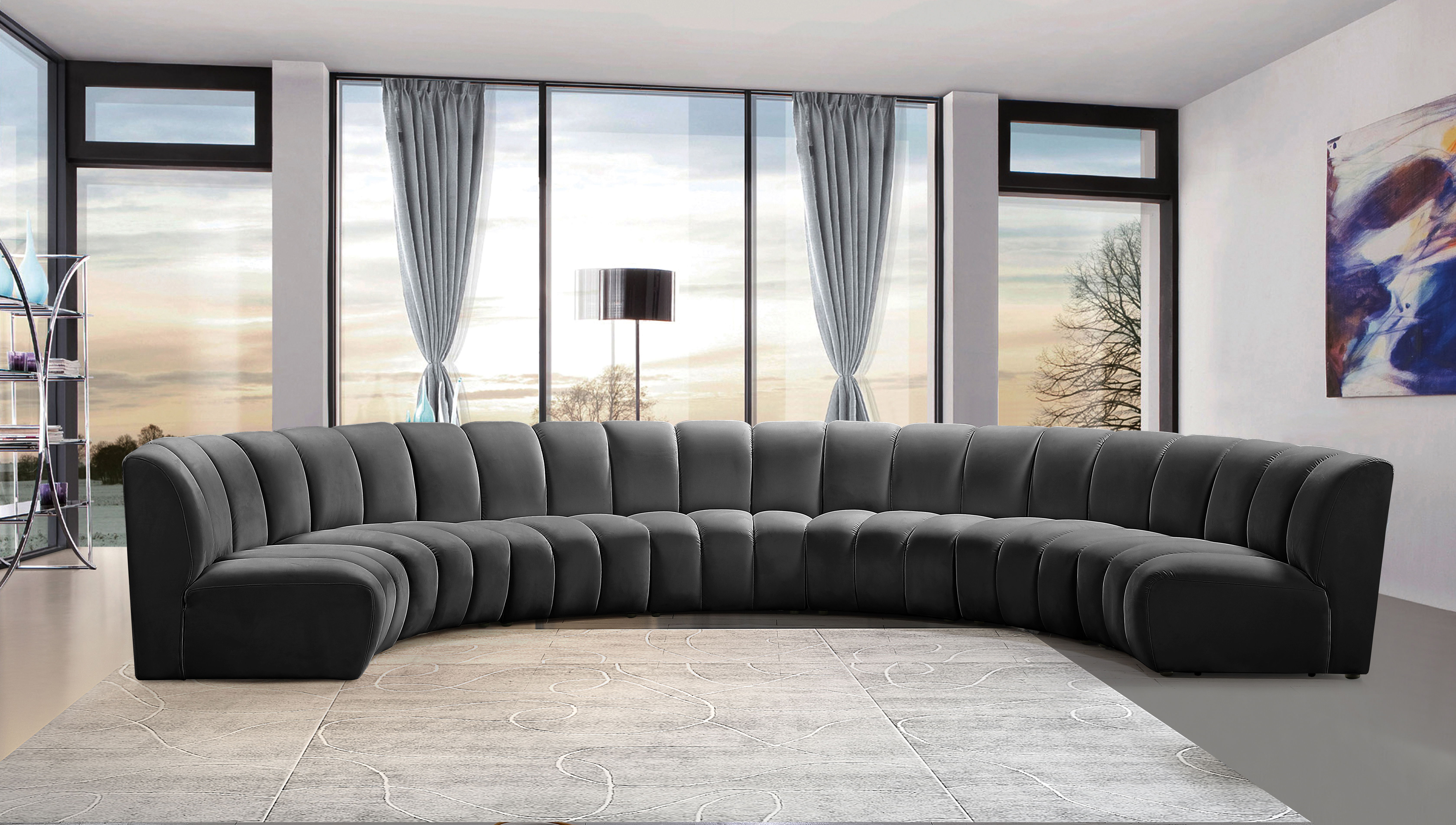 Infinity - 7 Piece Modular Sectional - Gray