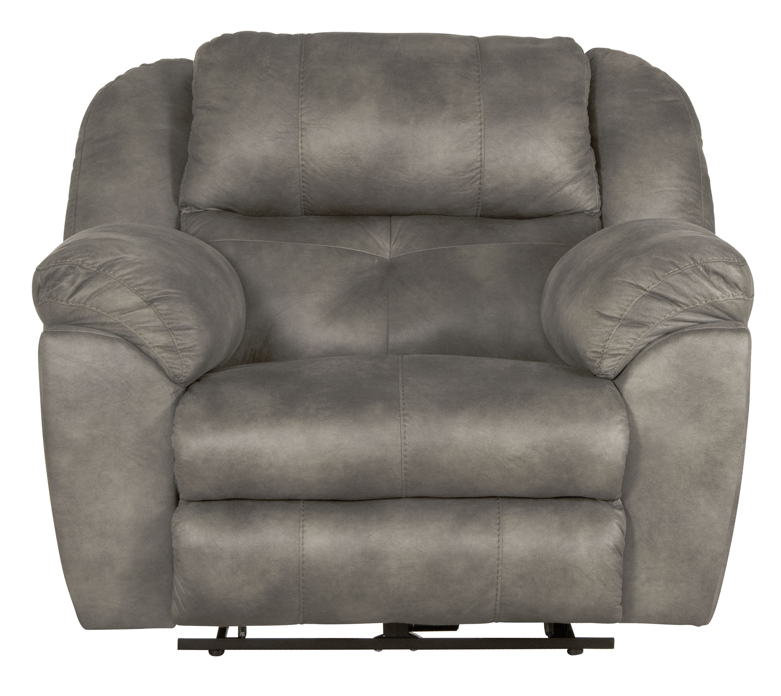 Ferrington - Power Lay Flat Recliner With Power Adjustable Headrest & Lumbar - Steel