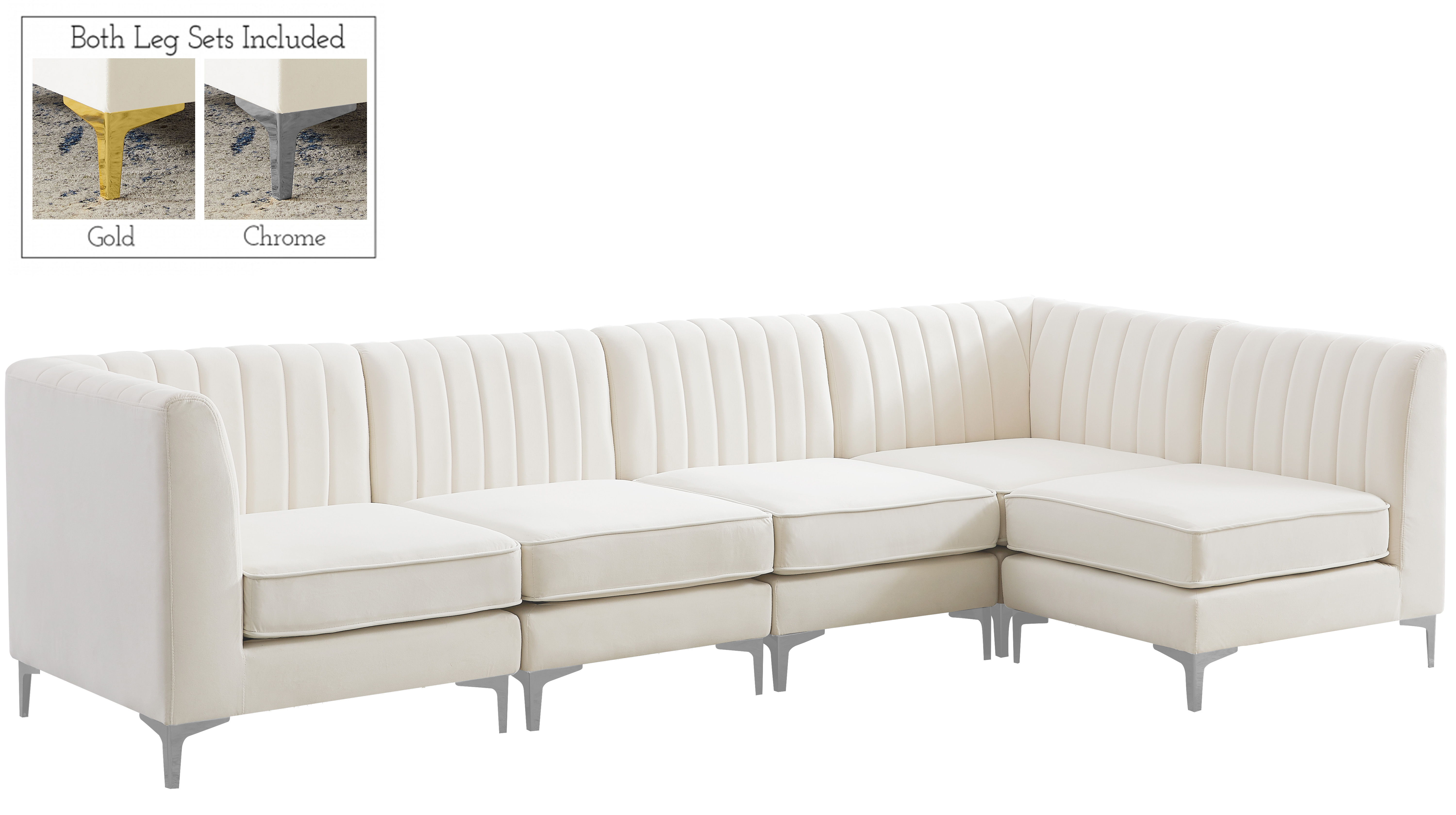 Alina - 5 Piece Modular Sectional - Cream